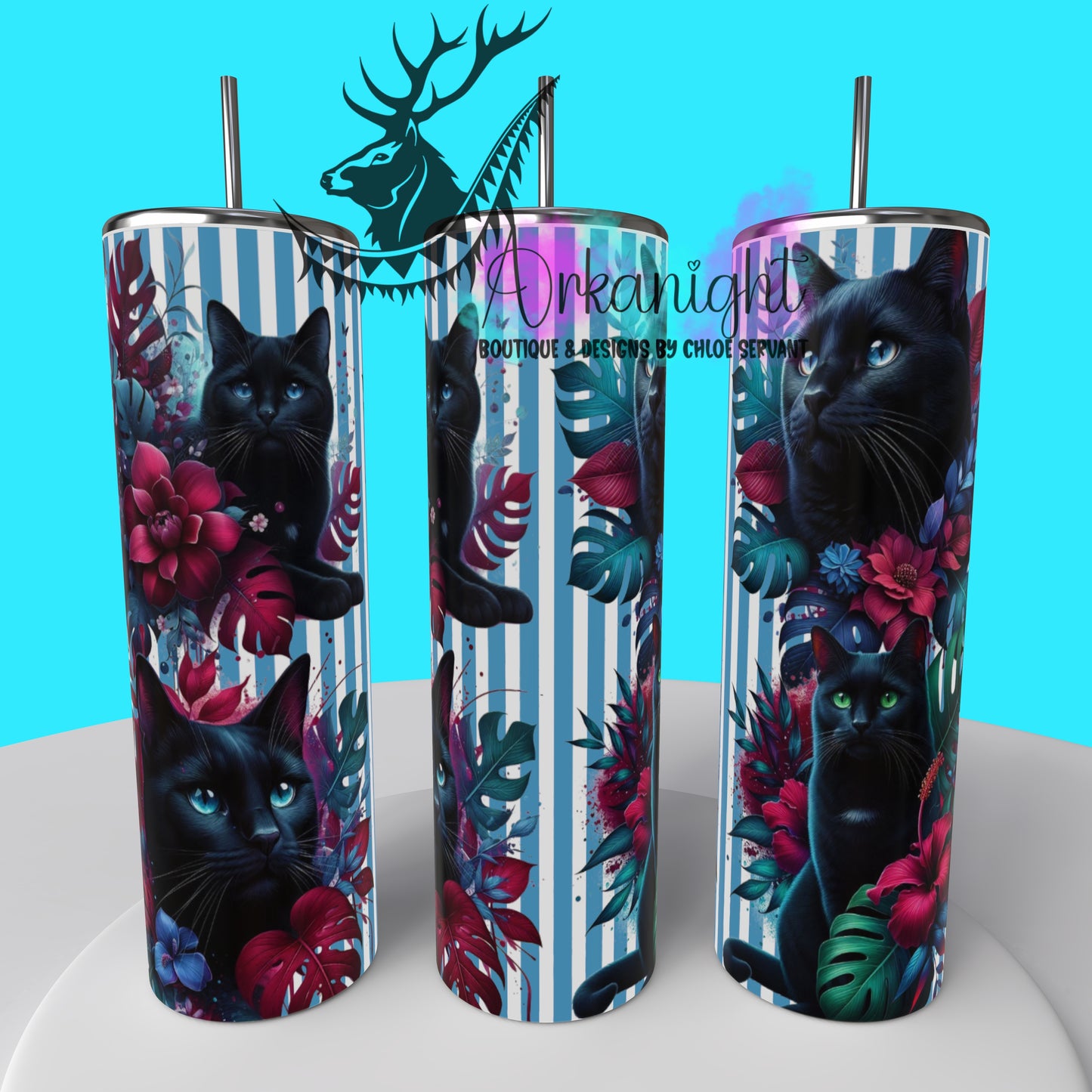 Gourde sur commande - Collection Monstera & Chat 2025 - Noir