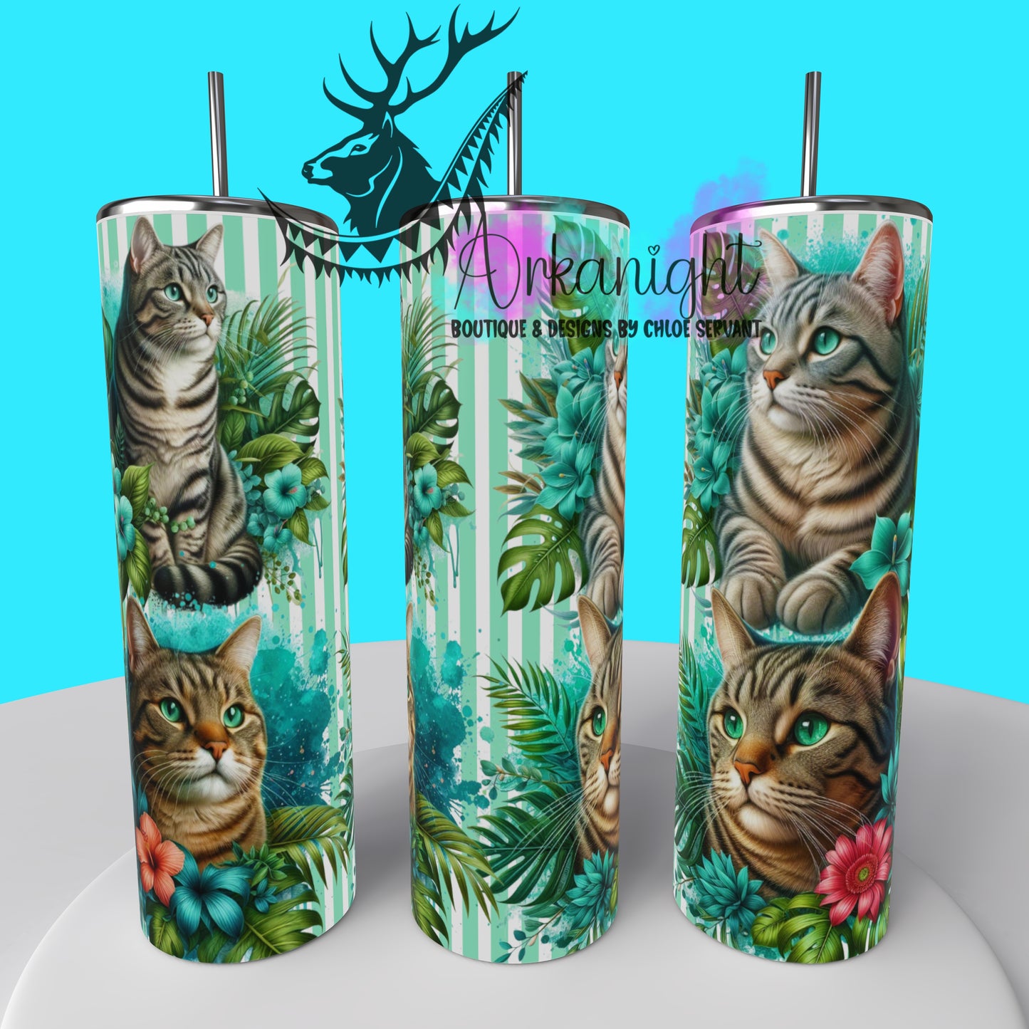 Gourde sur commande - Collection Monstera & Chat 2025 - Tigré Brun