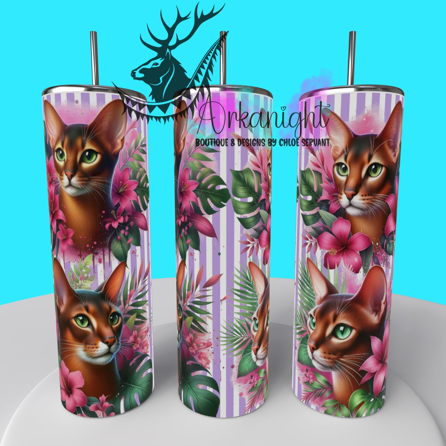 Gourde sur commande - Collection Monstera & Chat 2025 - Abyssin