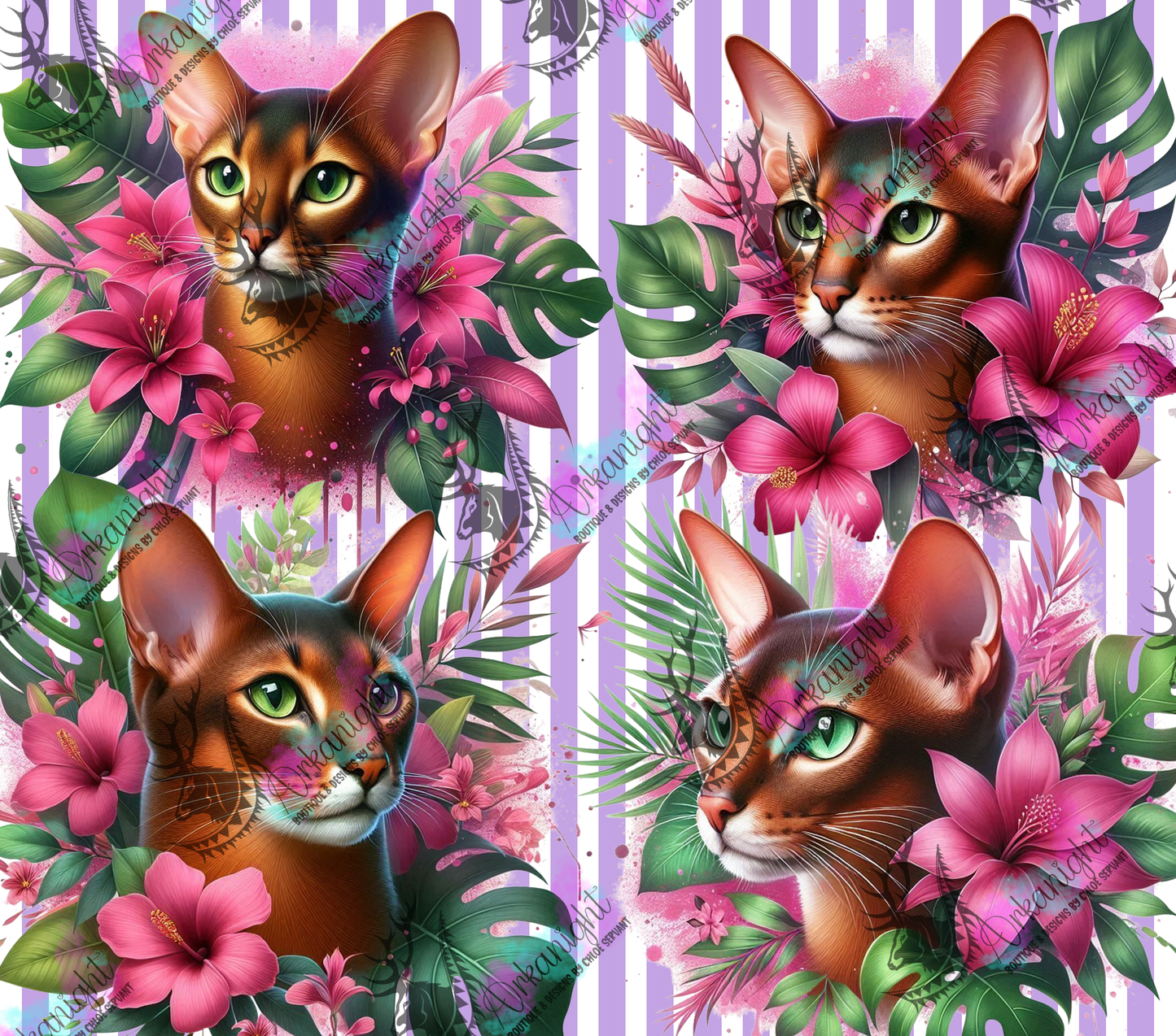 Numérique - Collection Monstera & Chat 2025 - Abyssin