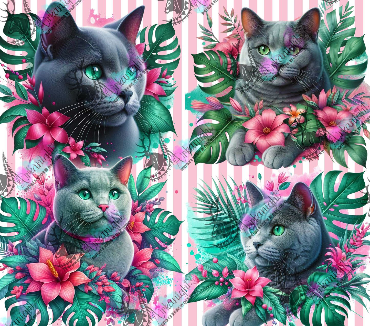 Numérique - Collection Monstera & Chat 2025 - Gris Poil Court