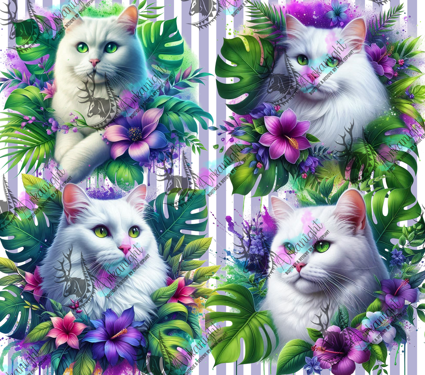 Numérique - Collection Monstera & Chat 2025 - Blanc Angora