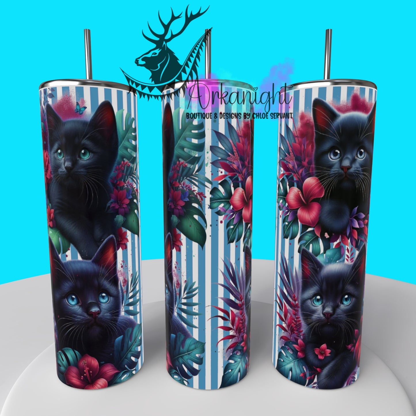 Gourde sur commande - Collection Monstera & Chaton 2025 - Noir