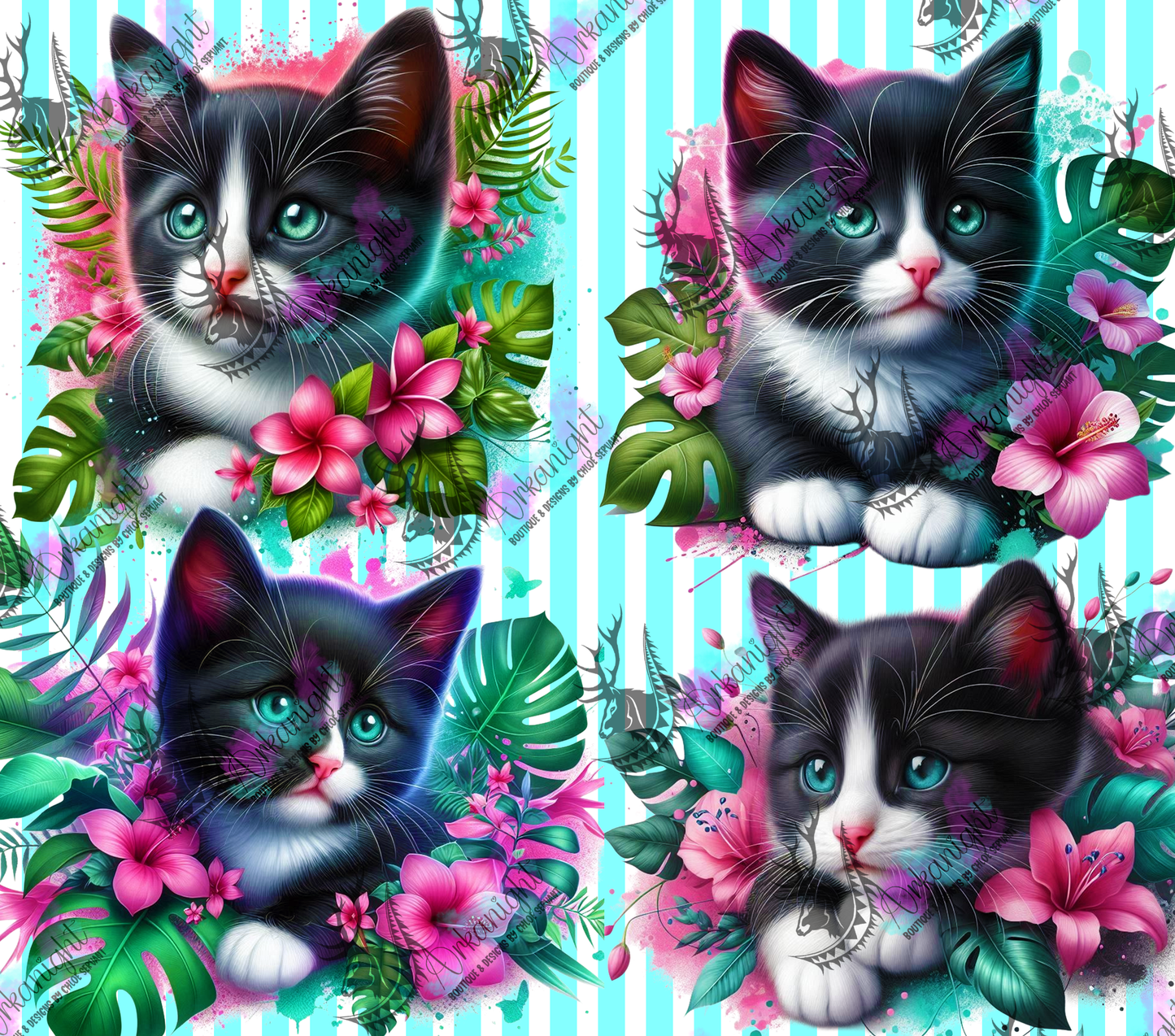 Numérique - Collection Monstera & Chaton 2025 - Noir & Bland