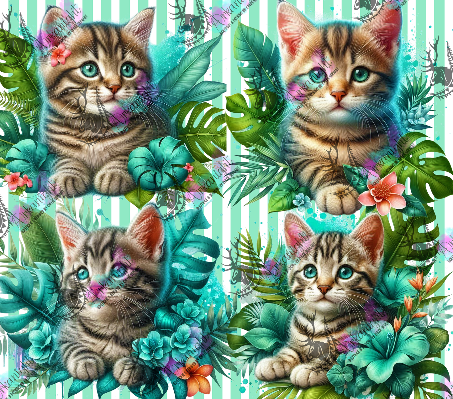 Numérique - Collection Monstera & Chaton 2025 - Tigré Brun