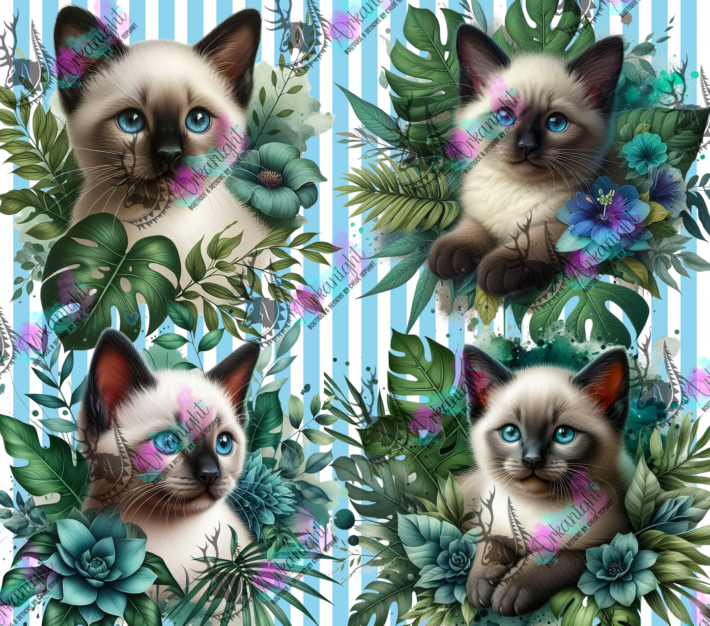 Numérique - Collection Monstera & Chaton 2025 - Siamois