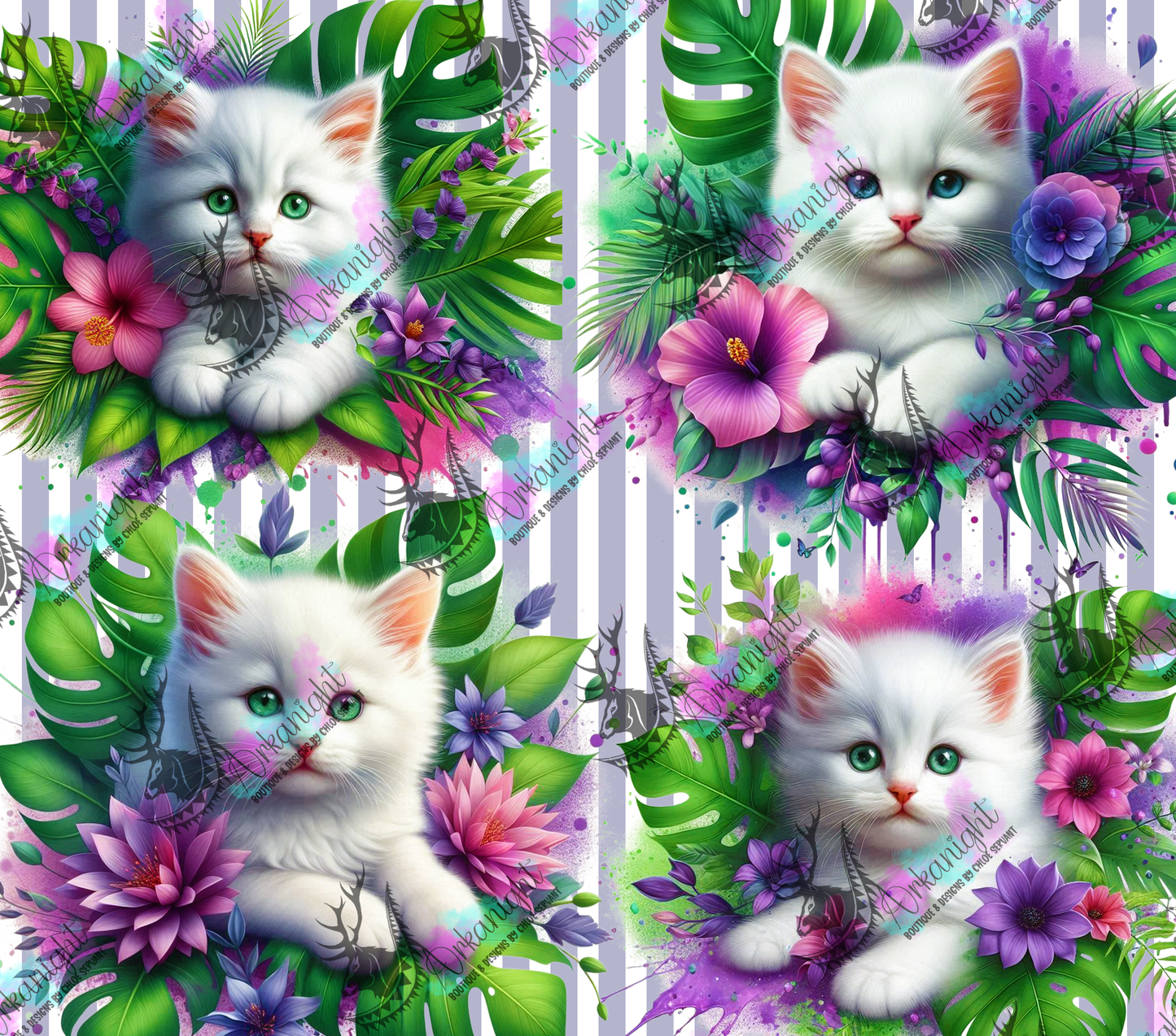 Numérique - Collection Monstera & Chaton 2025 - Blanc