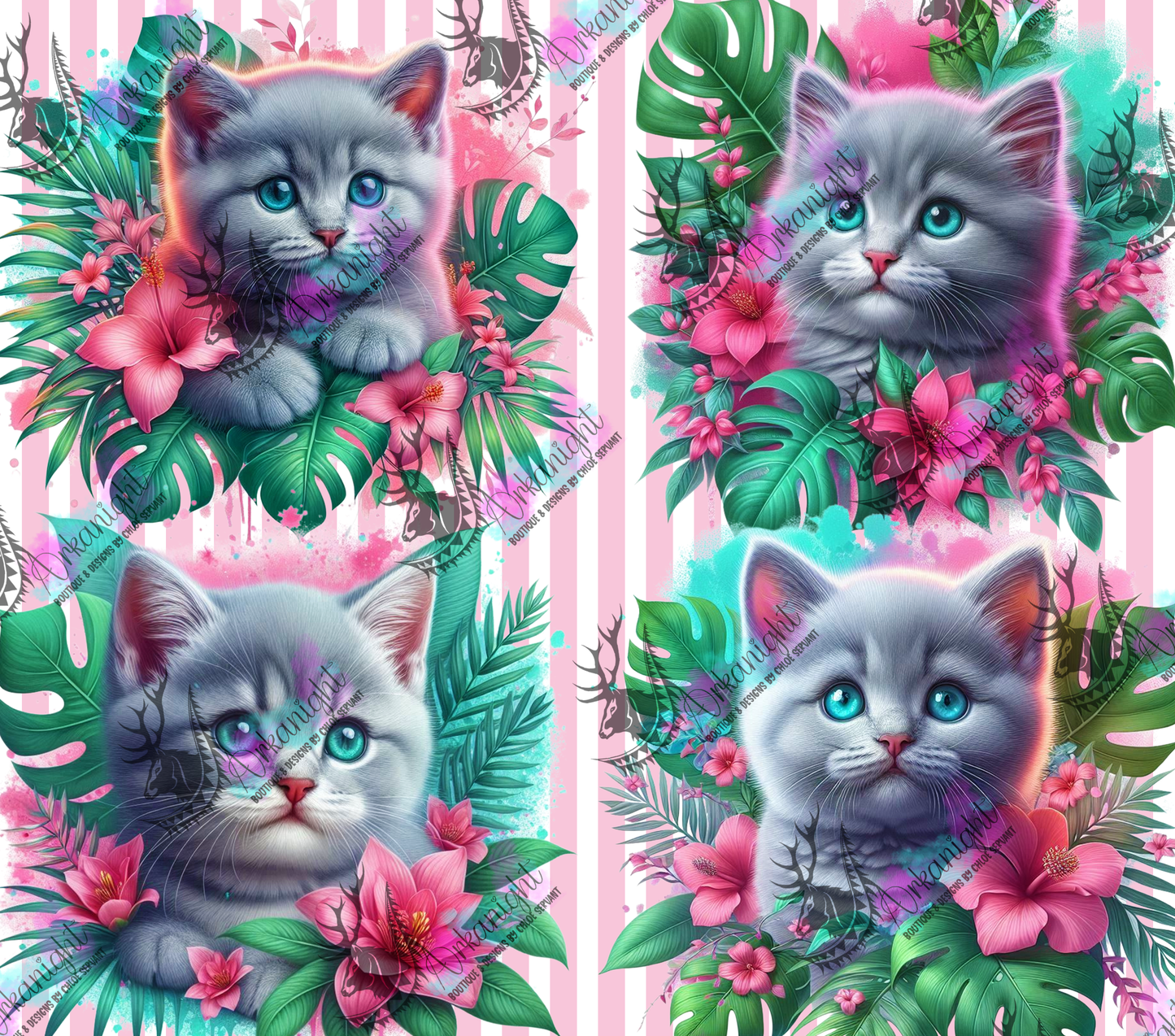 Numérique - Collection Monstera & Chaton 2025 - Gris Poil Court