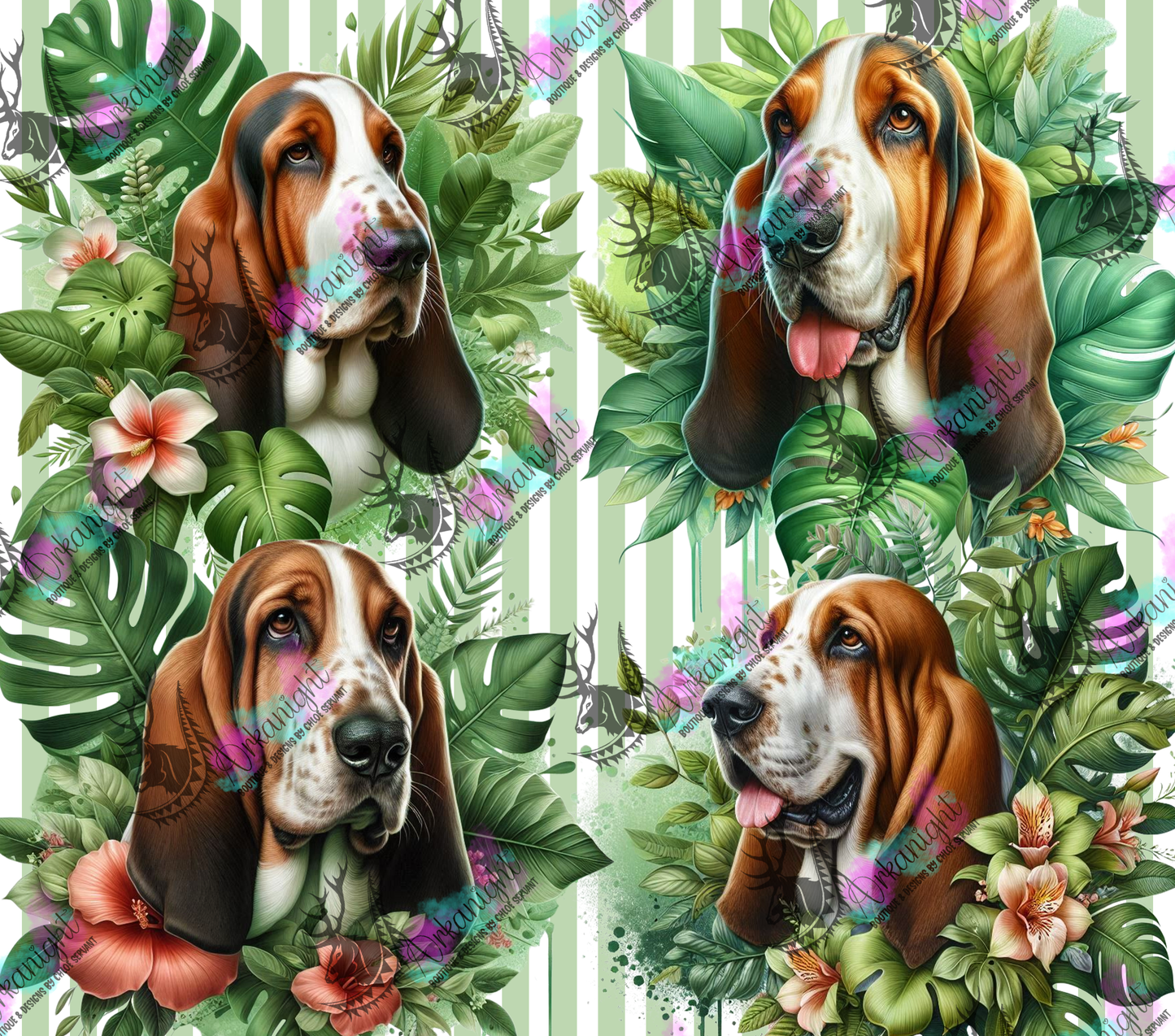Numérique - Collection Monstera & Chien 2025 - Basset Hound