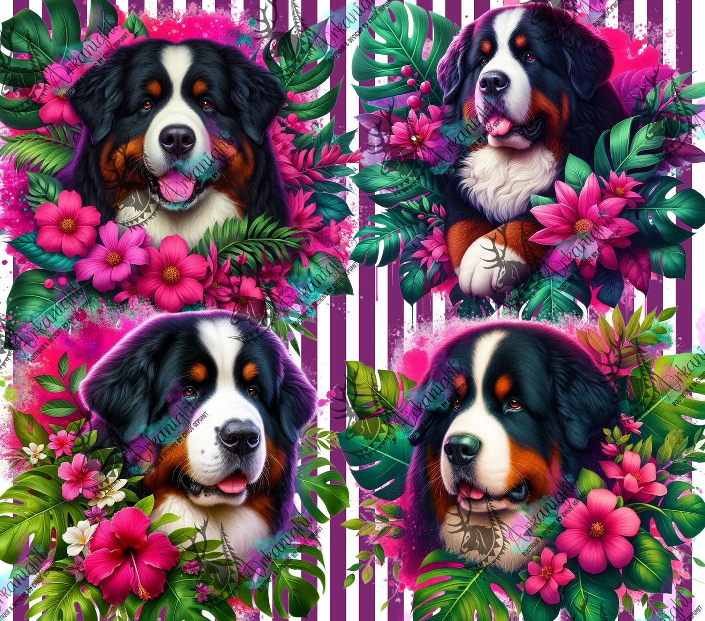 Numérique - Collection Monstera & Chien 2025 - Bouvier Bernois