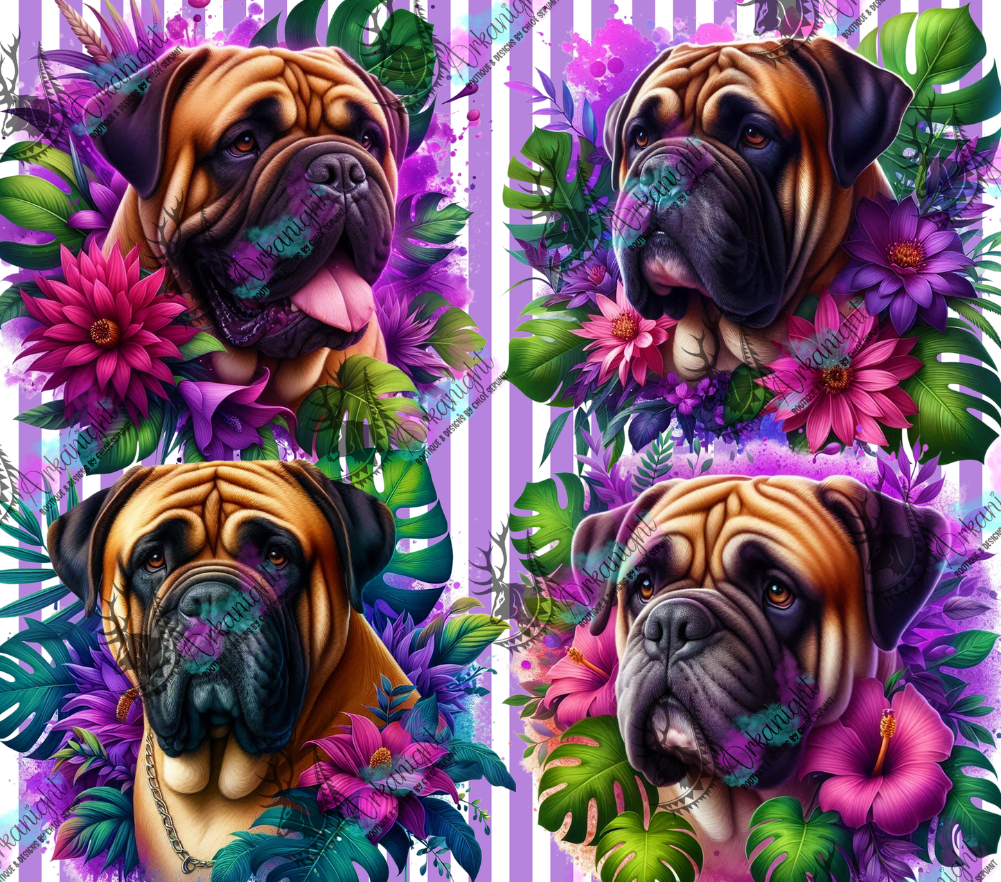 Numérique - Collection Monstera & Chien 2025 - Bullmastiff