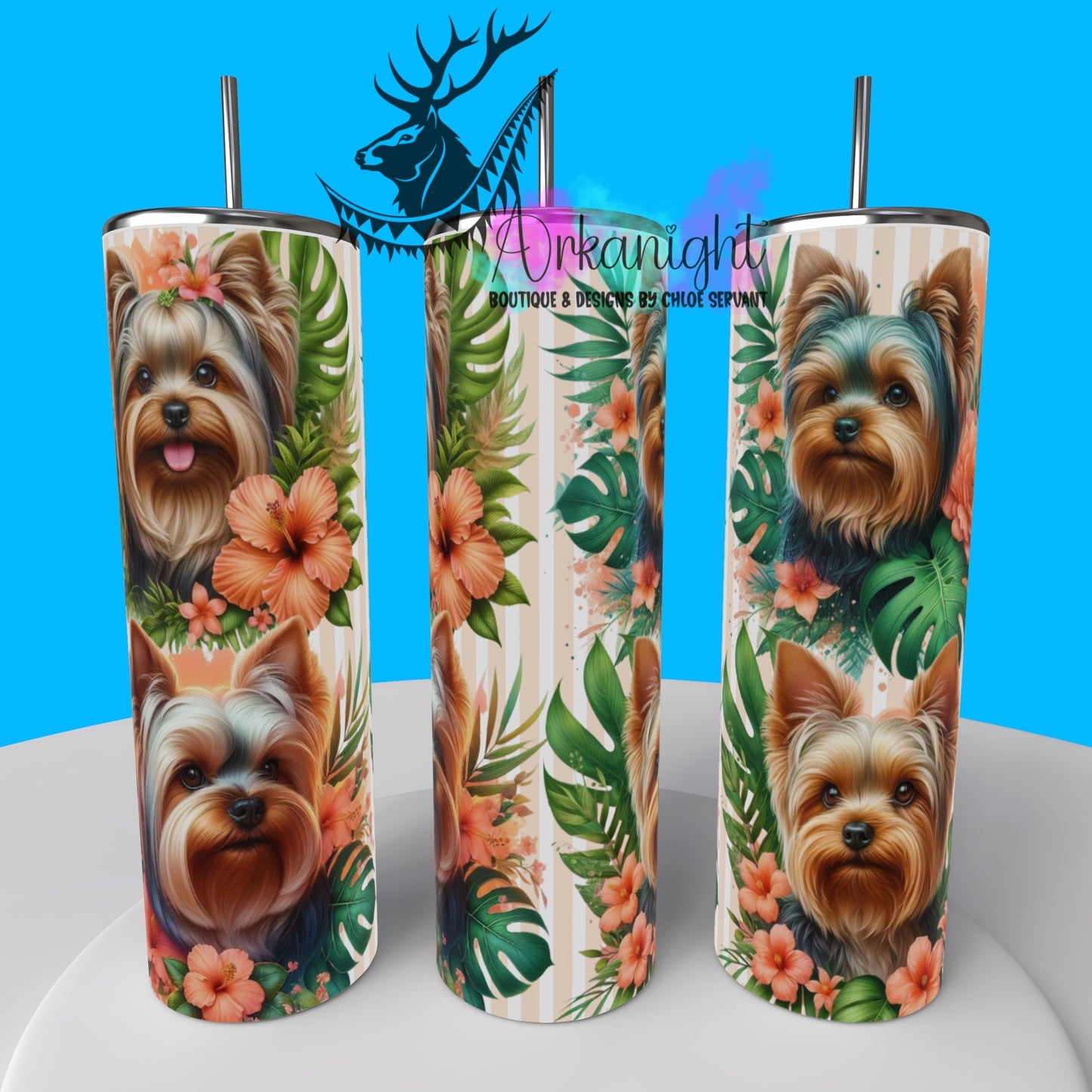 Gourde sur commande - Collection Monstera & Chien 2025 - Yorkshire