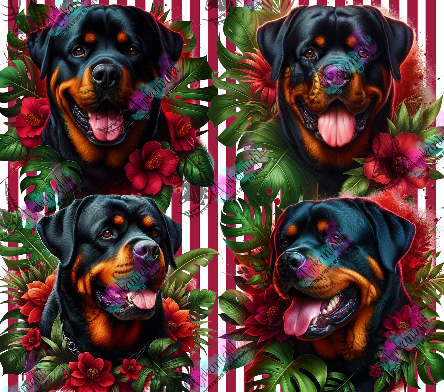Numérique - Collection Monstera & Chien 2025 - Rottweiler