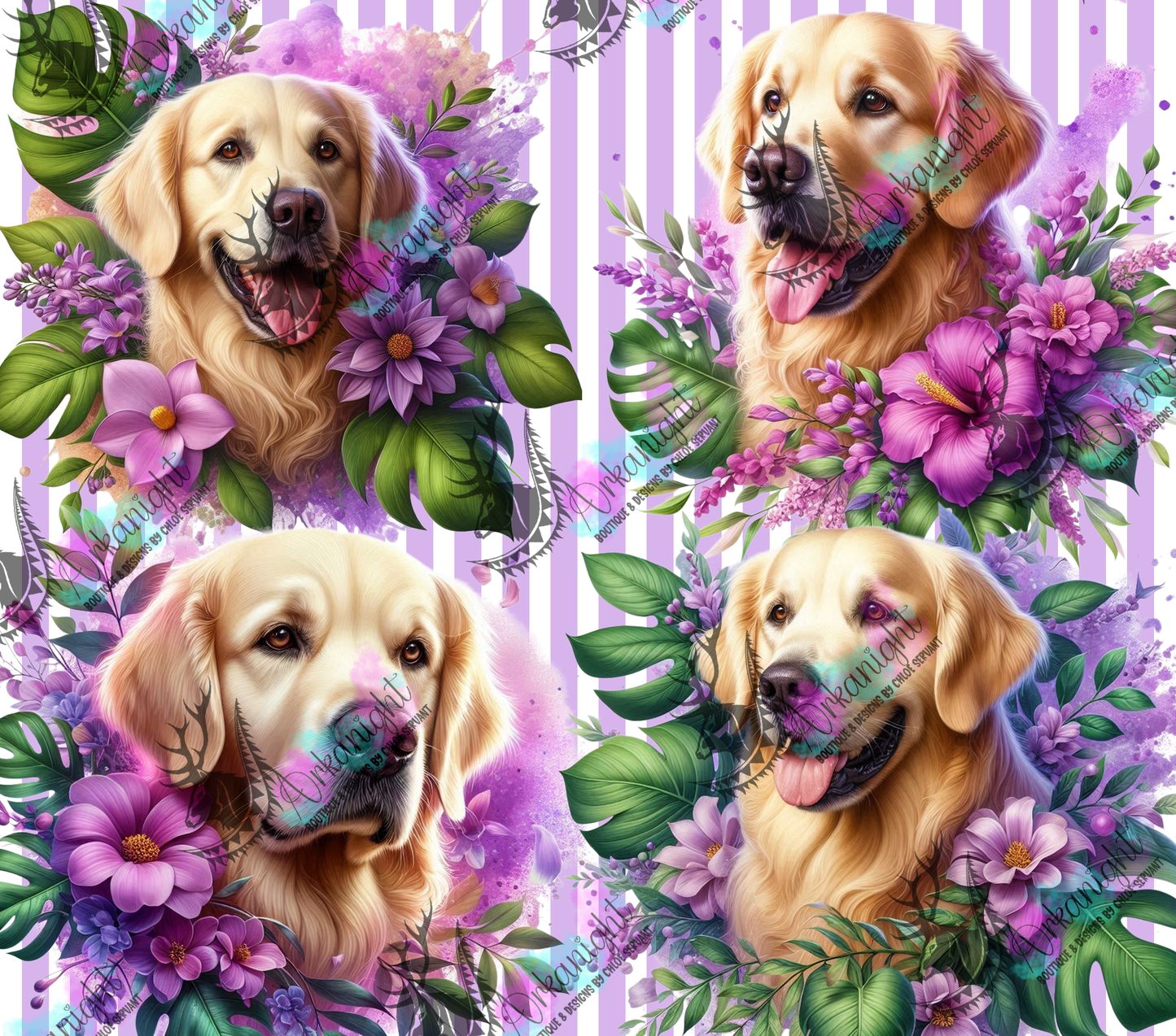 Numérique - Collection Monstera & Chien 2025 - Golden Retriever