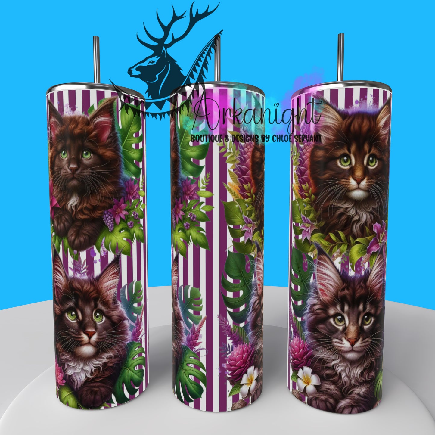 Gourde sur commande - Collection Monstera & Chaton 2025 - Maine Coon Brun