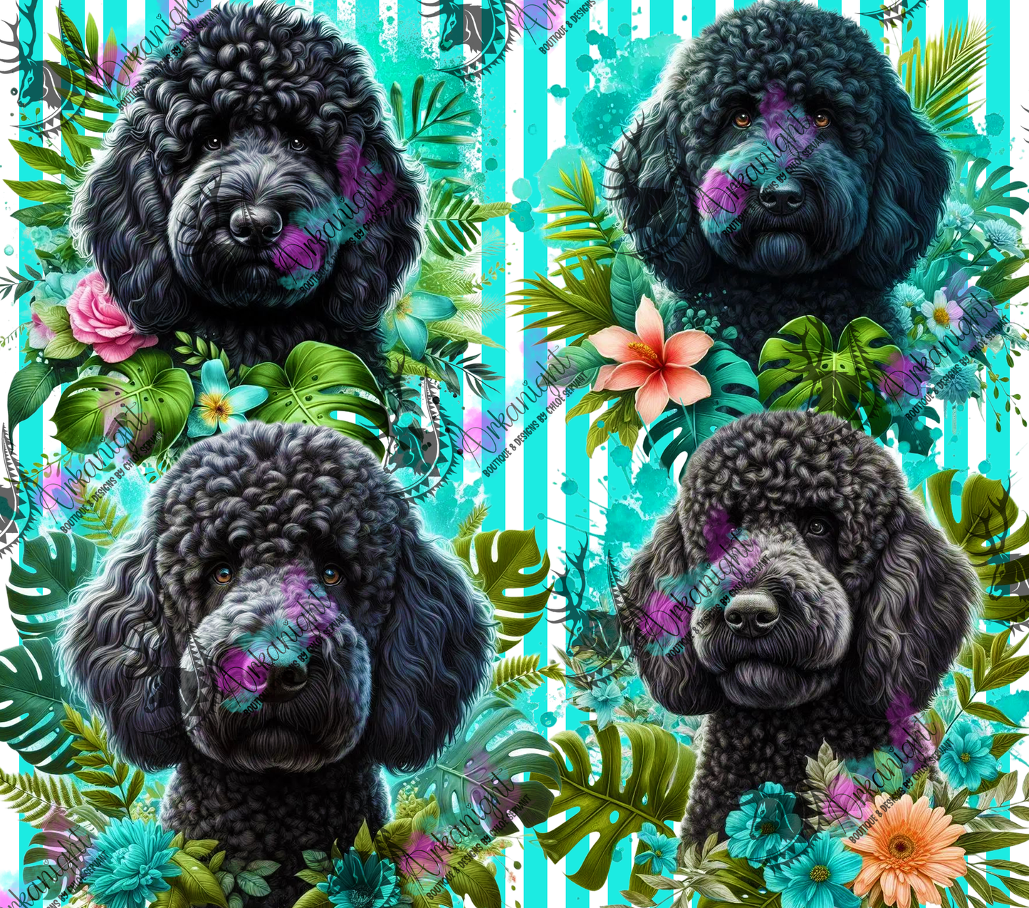 Numérique - Collection Monstera & Chien 2025 - Doodle - Noir