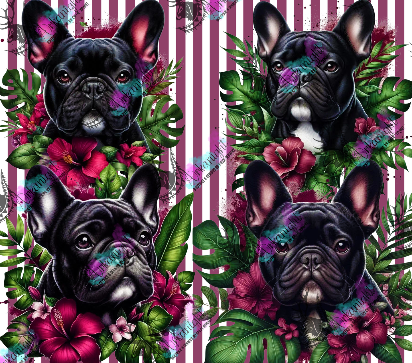 Numérique - Collection Monstera & Chien 2025 - French Bulldog - Noir