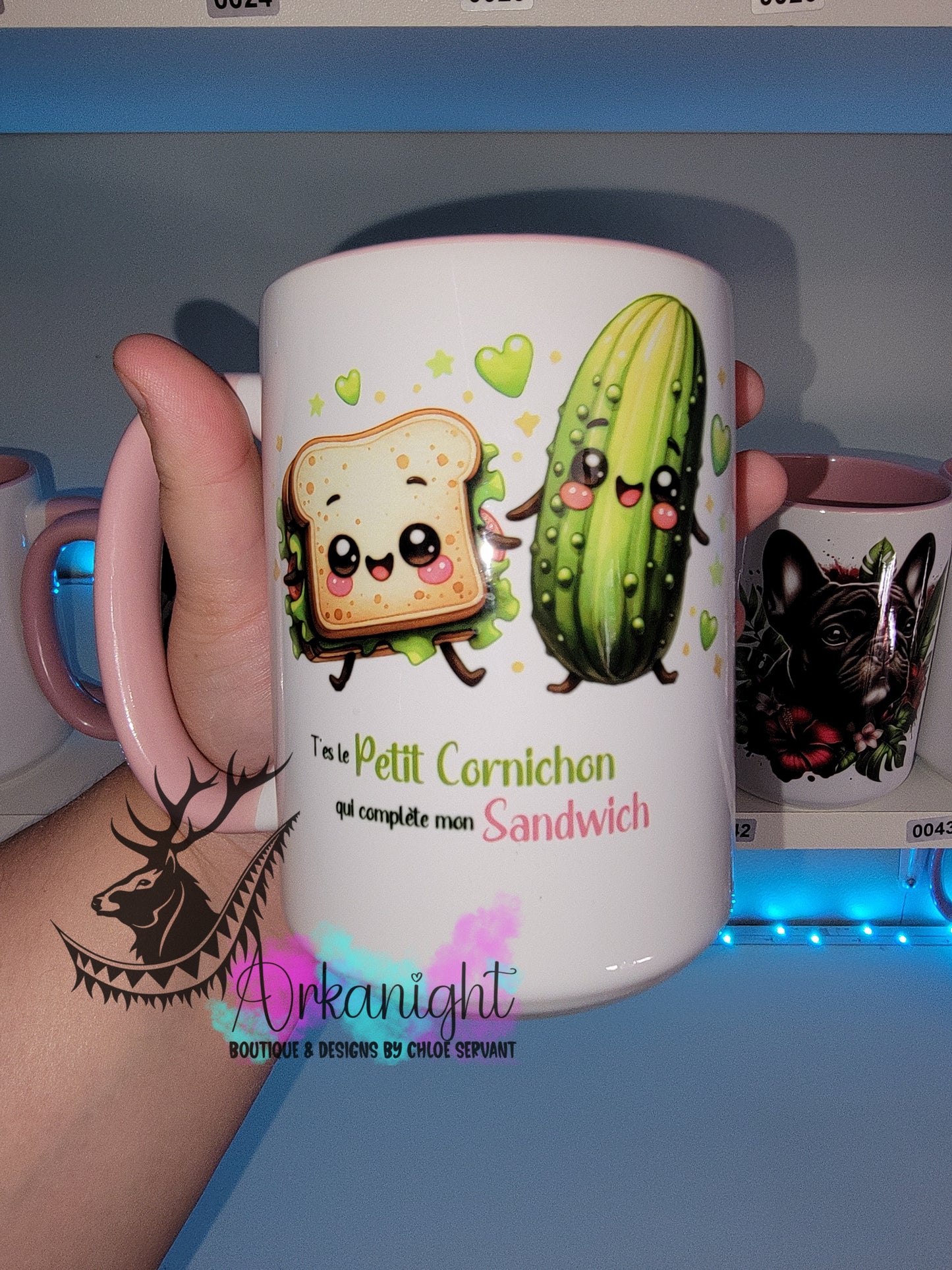 Tasse en céramique sur commande - Cornichon de mon sandwish