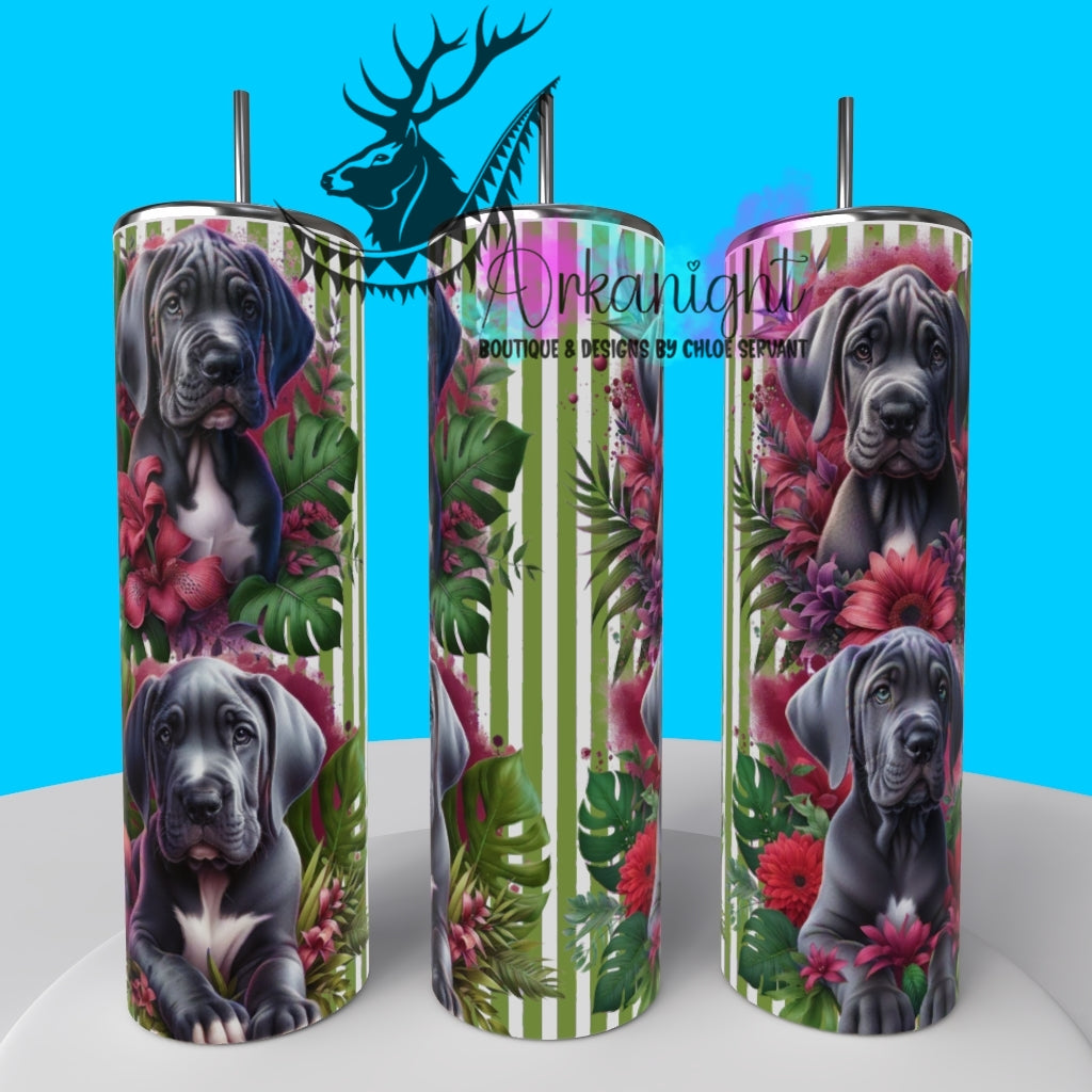 Gourde sur commande - Collection Monstera & Chiot 2025 - Great Dane- Grey/Blue