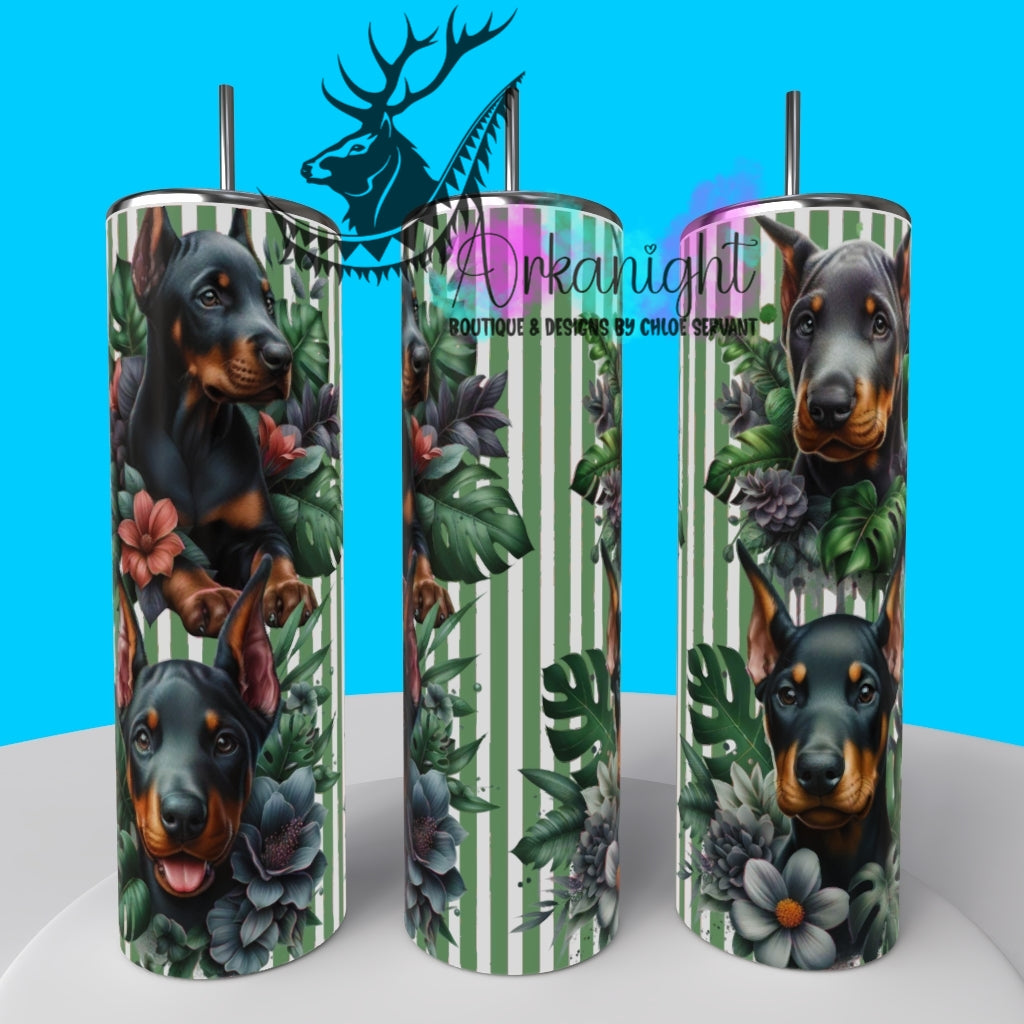 Gourde sur commande - Collection Monstera & Chiot 2025 - Doberman- Crop Ears