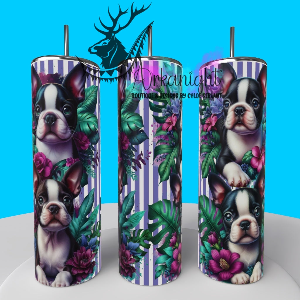 Gourde sur commande - Collection Monstera & Chiot 2025 - Boston Terrier