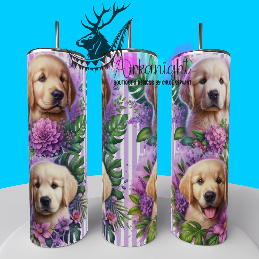 Gourde sur commande - Collection Monstera & Chiot 2025 - Golden Retriever