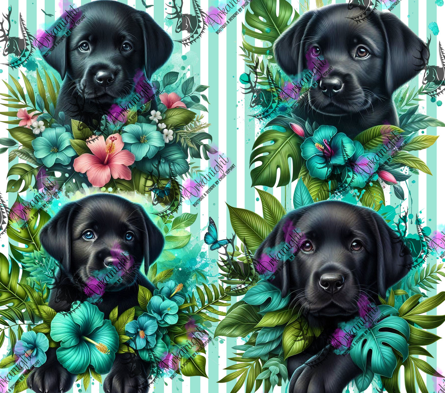 Numérique - Collection Monstera & Chiot 2025 - Labrador Noir