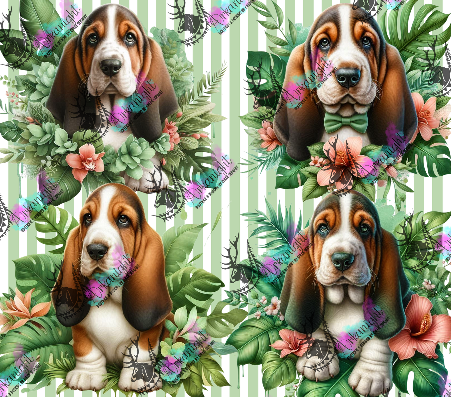 Numérique - Collection Monstera & Chiot 2025 - Basset Hound