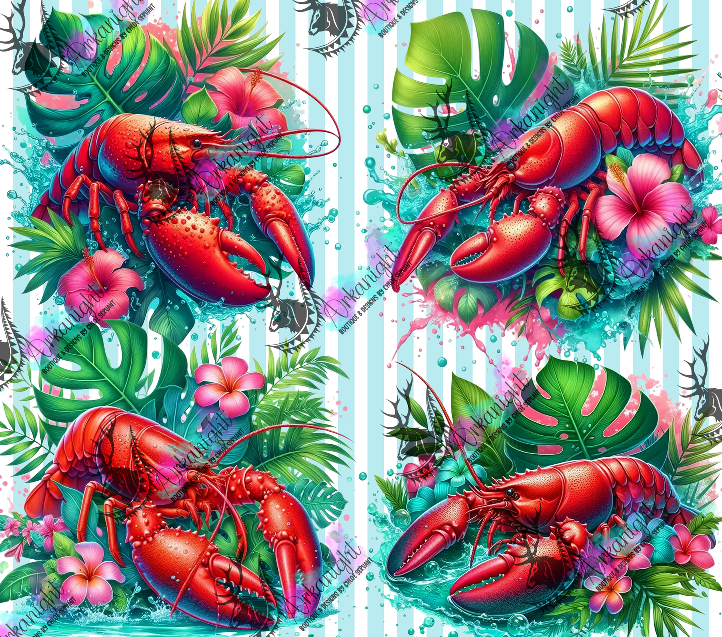 Numérique - Collection Monstera & Animals - Homard