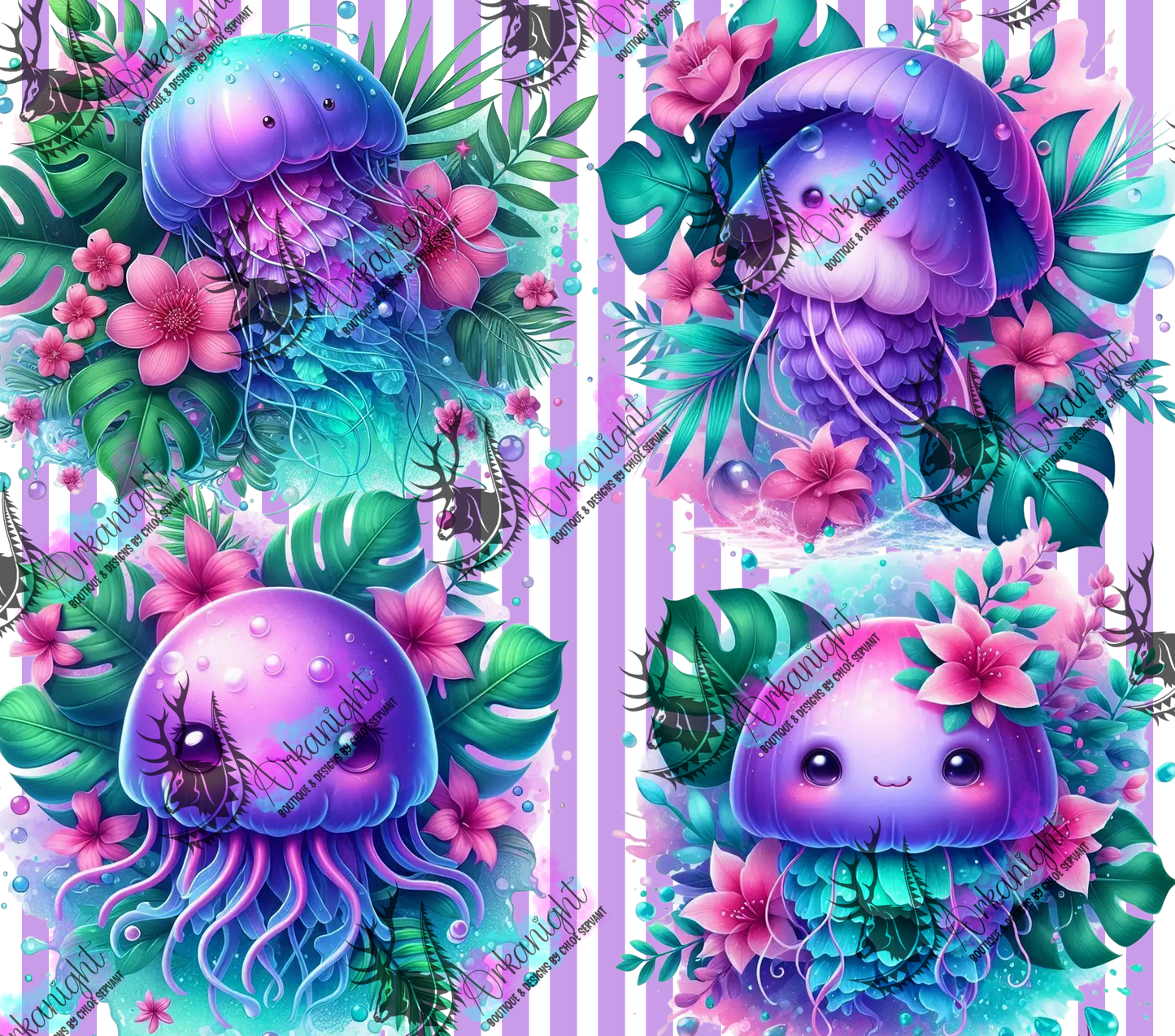 Numérique - Collection Monstera & Animals - Méduse