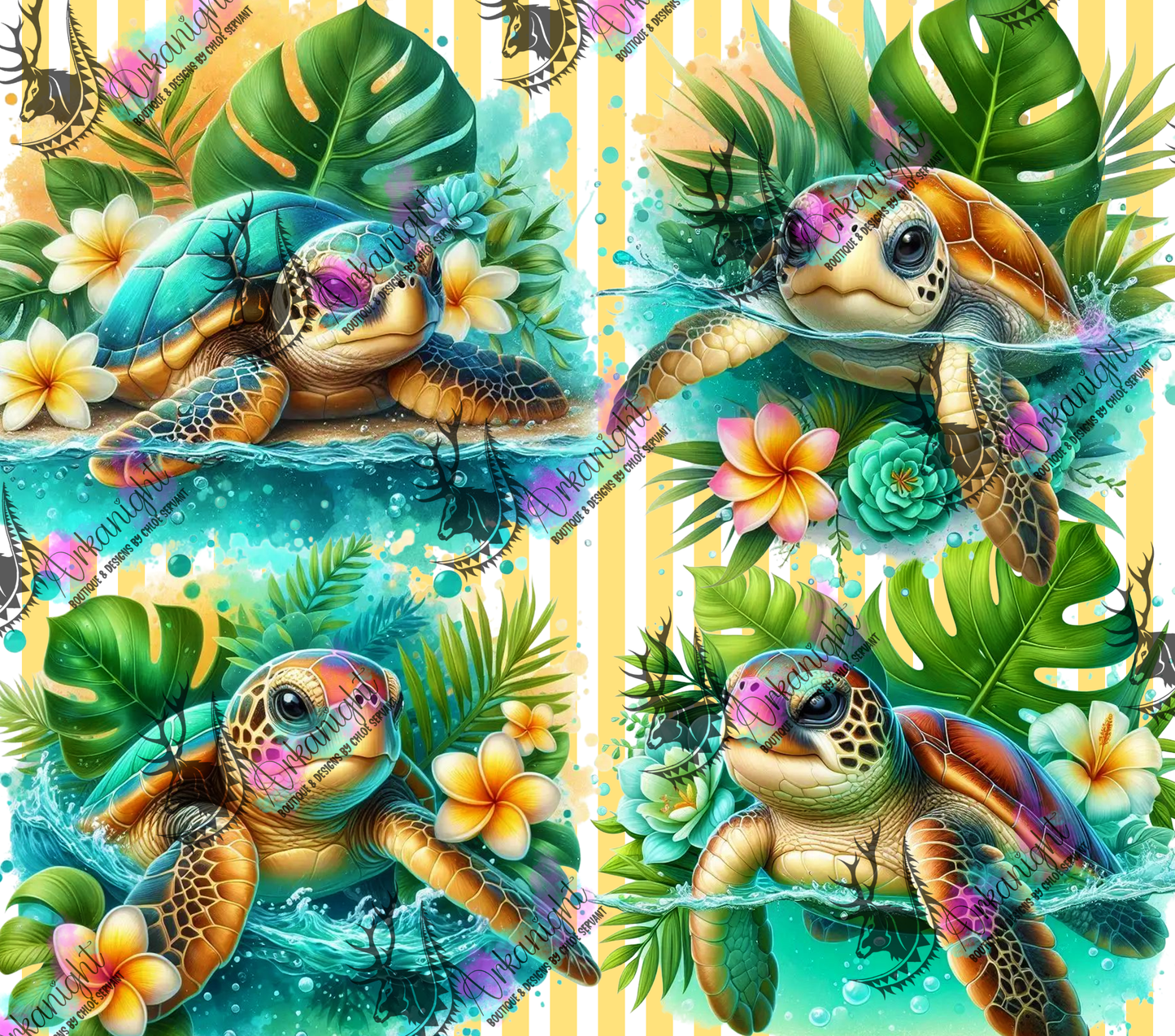 Numérique - Collection Monstera & Animals - Tortue de Mer - 03