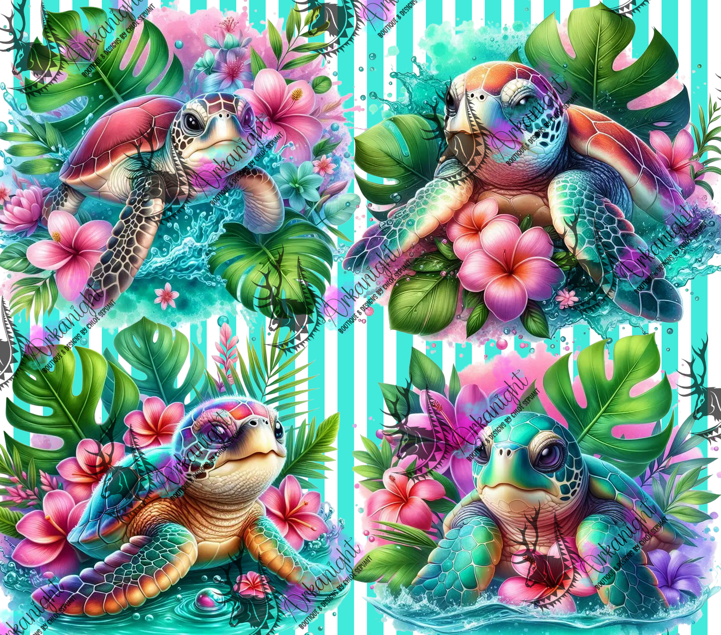Numérique - Collection Monstera & Animals - Tortue de mer - 02