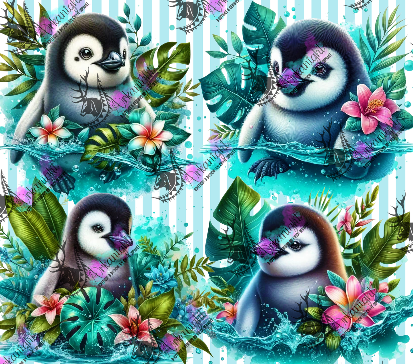 Numérique - Collection Monstera & Animals - Pingouins- 02
