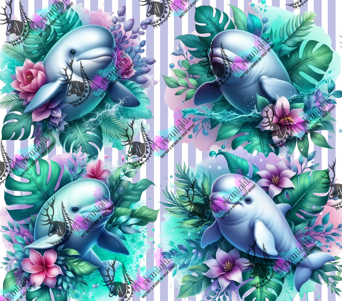 Numérique - Collection Monstera & Animals - Beluga