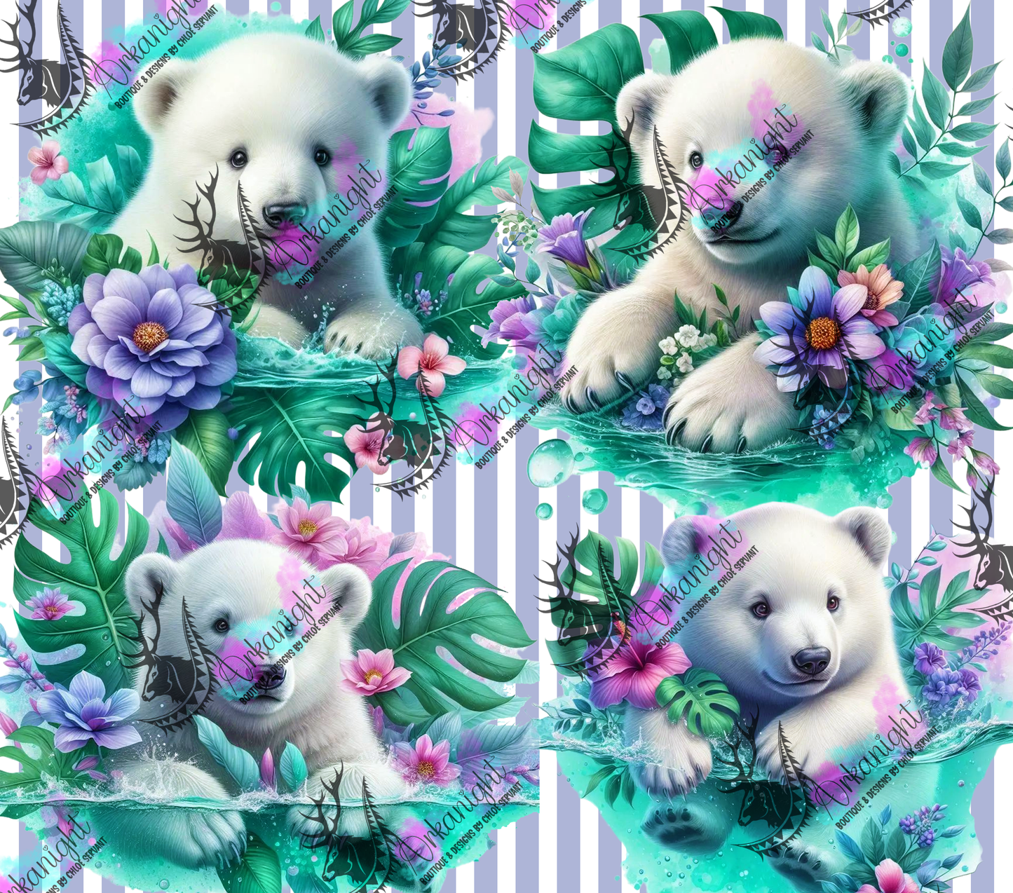 Numérique - Collection Monstera & Animals - Polar Bear
