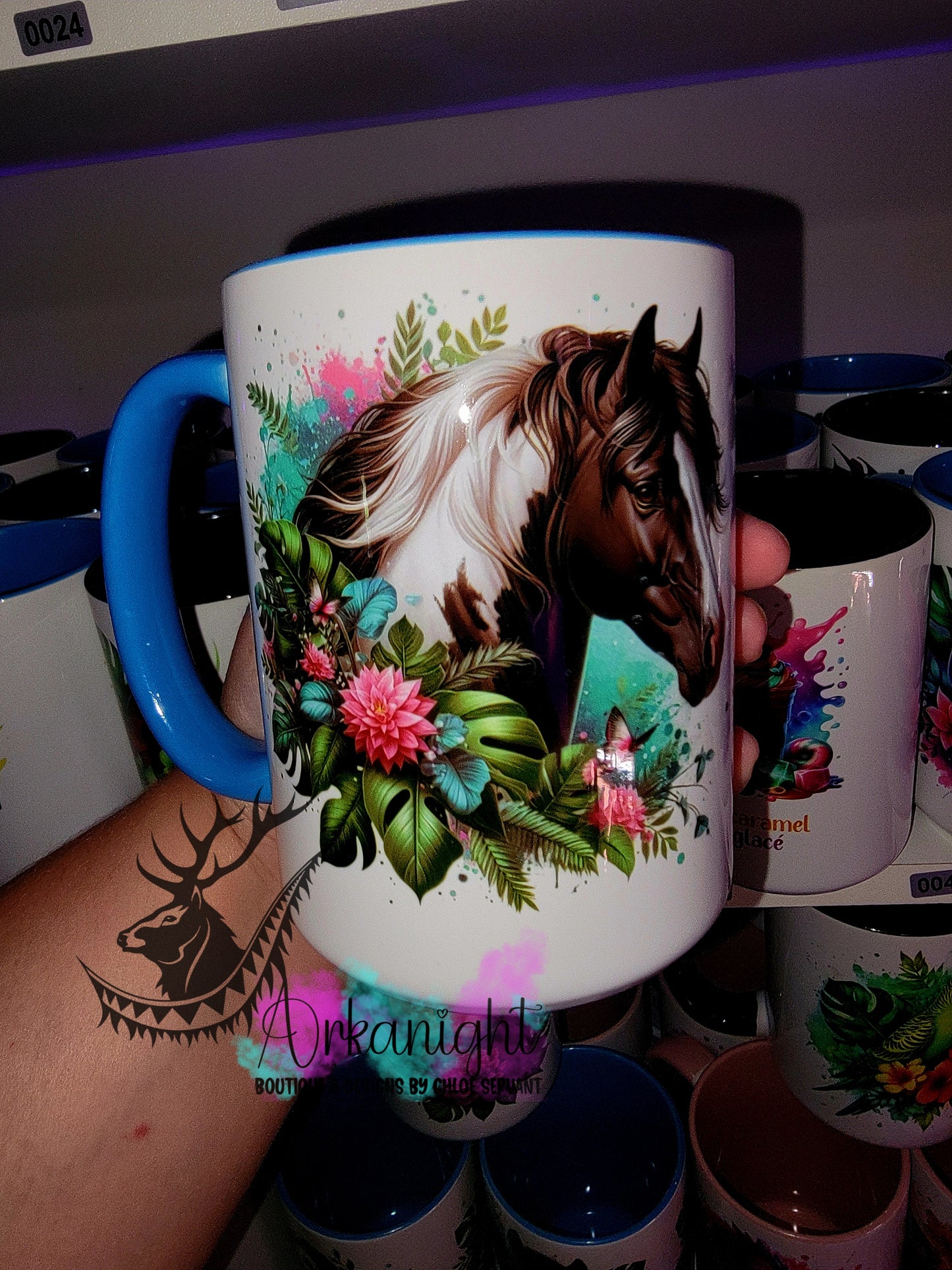 Tasse en céramique sur commande - Monstera & Paint Horse