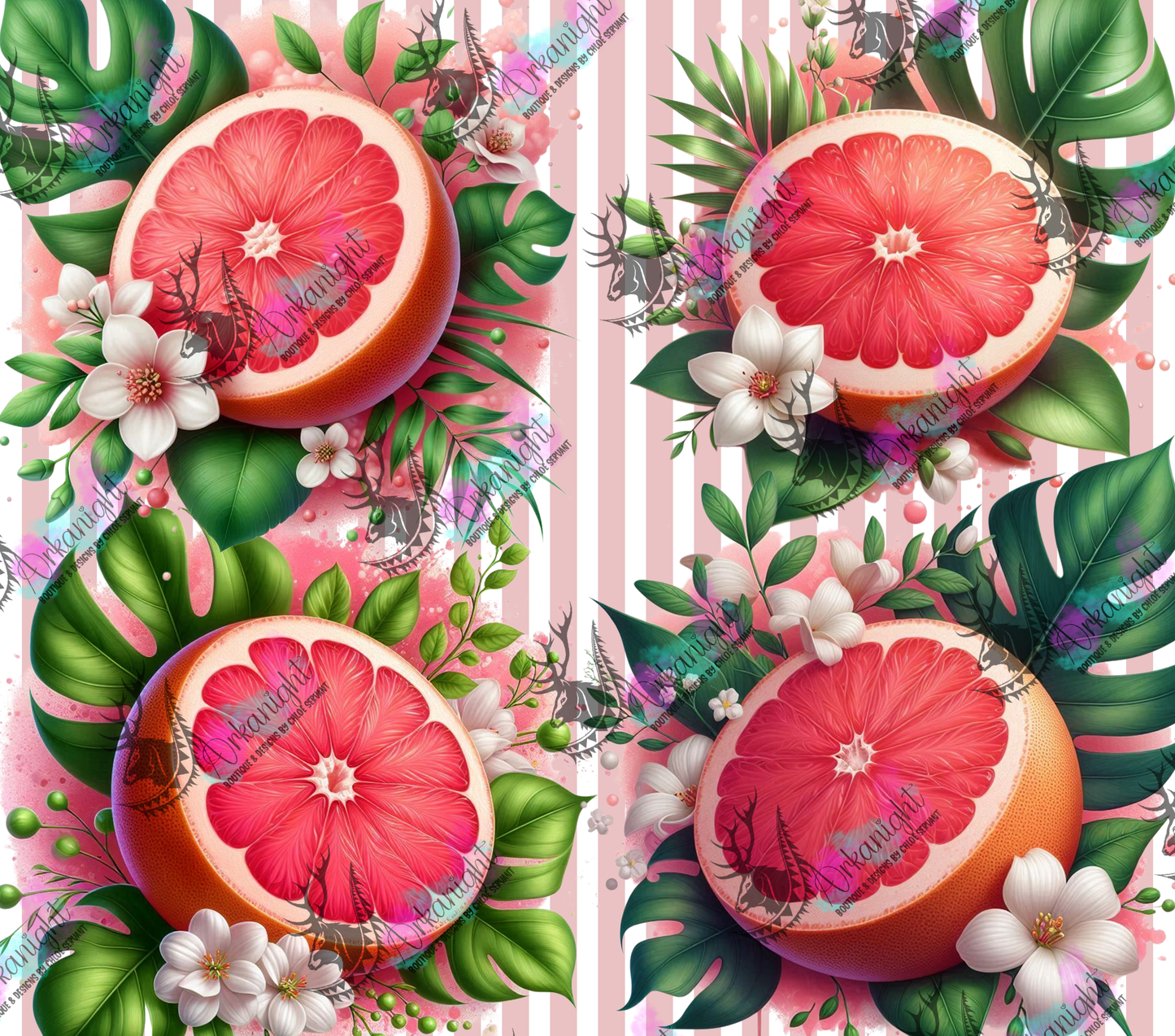 Numérique - Collection Monstera & Fruit - Pamplemousse