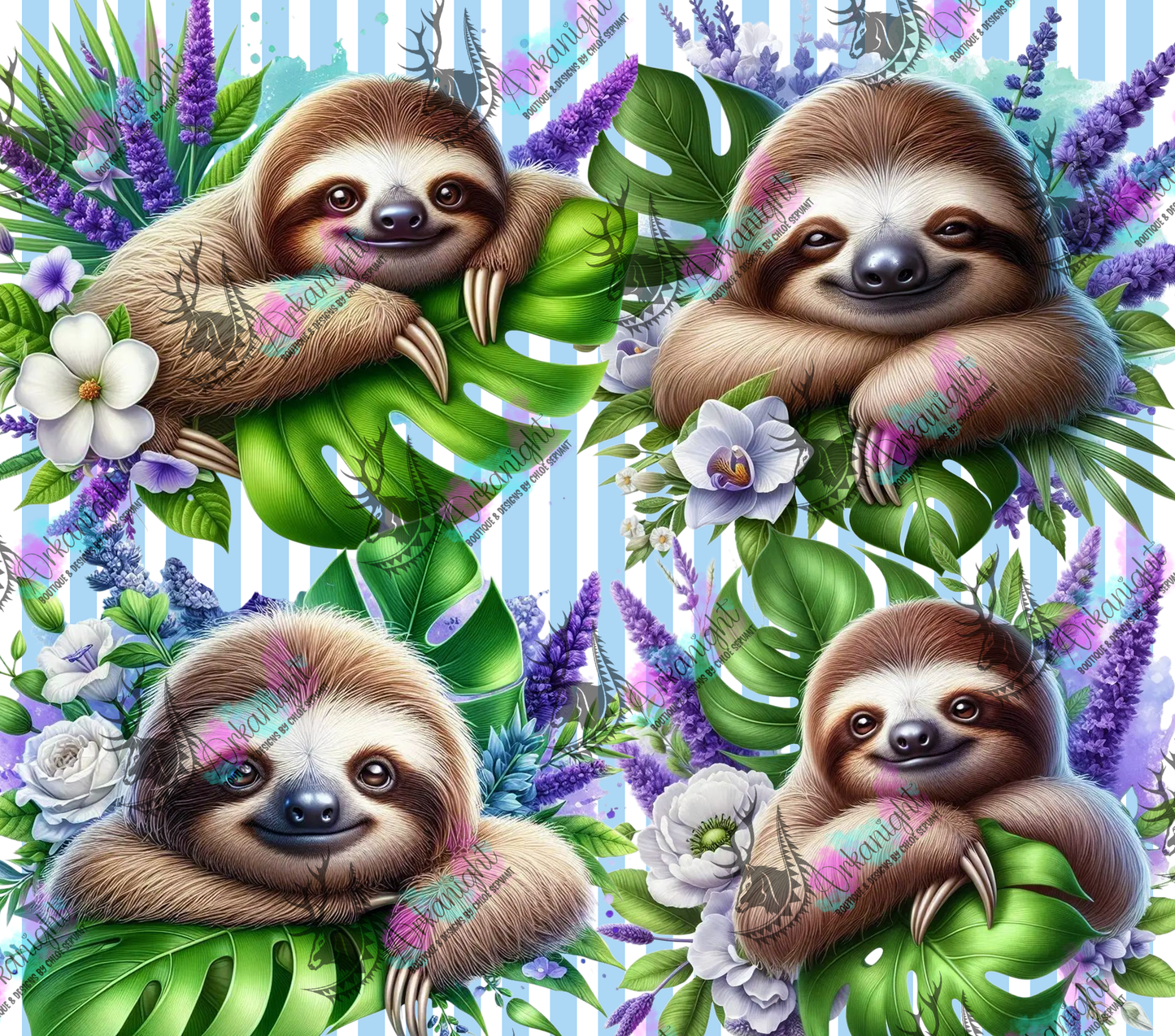 Numérique - Collection Monstera & Animals - Paresseux 2.0