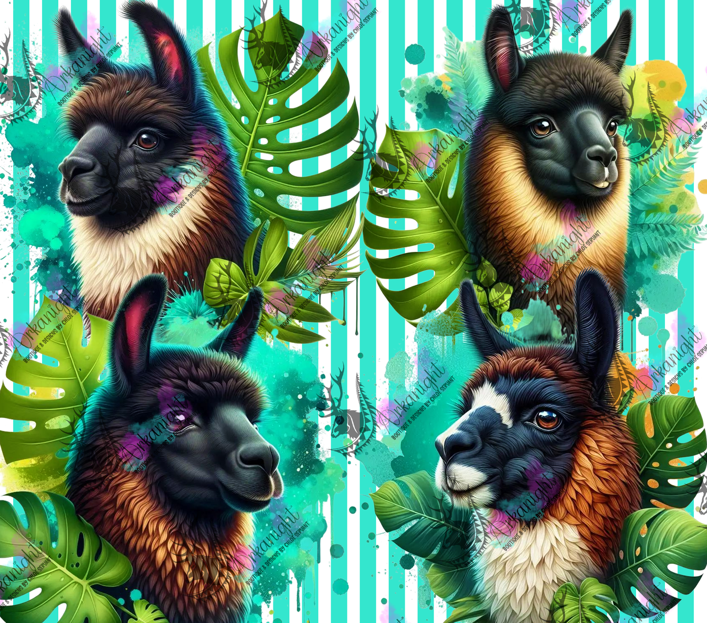 Numérique - Collection Monstera & Animals - Lhama - 01