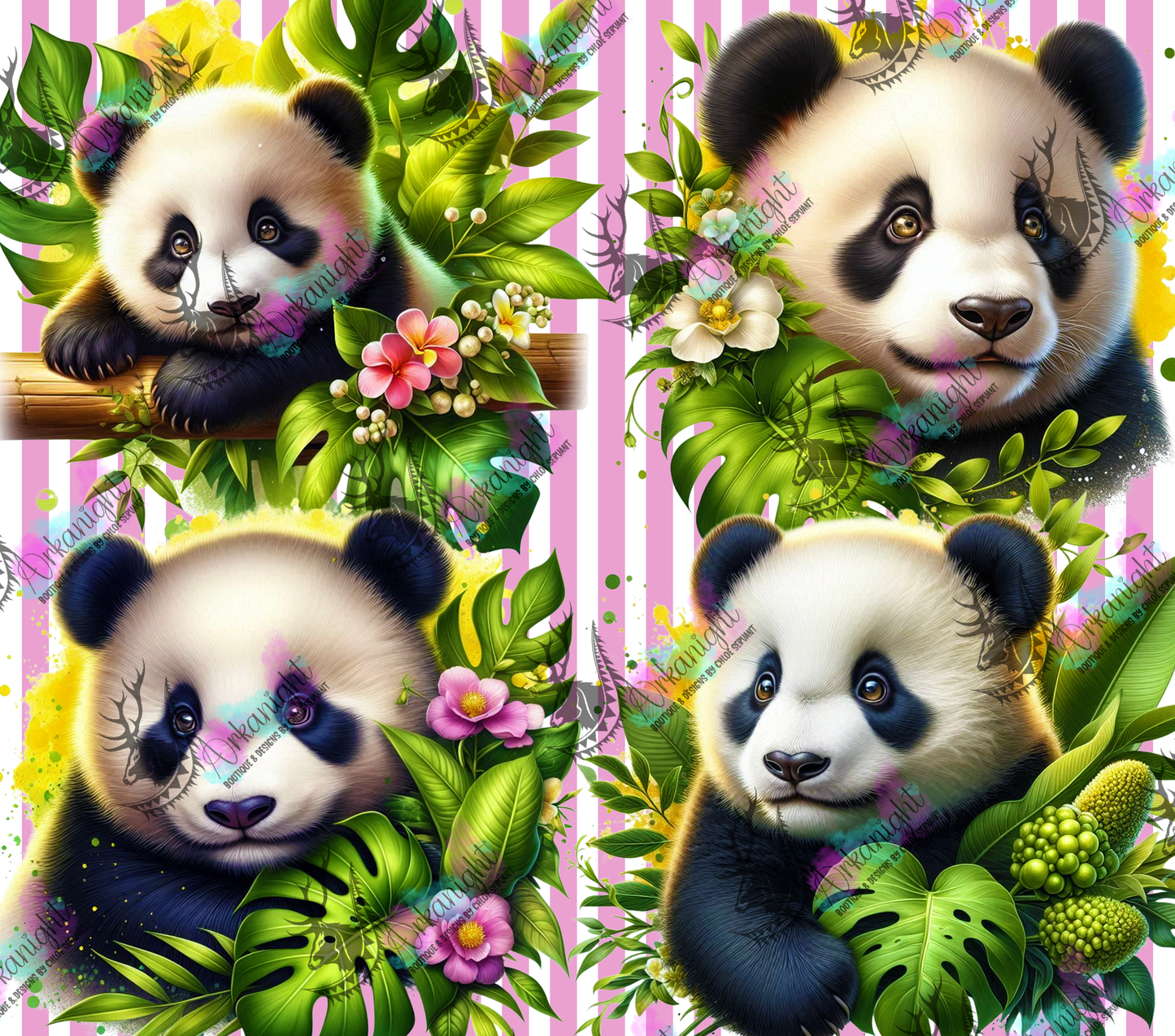 Numérique - Collection Monstera & Animals - Panda - 02