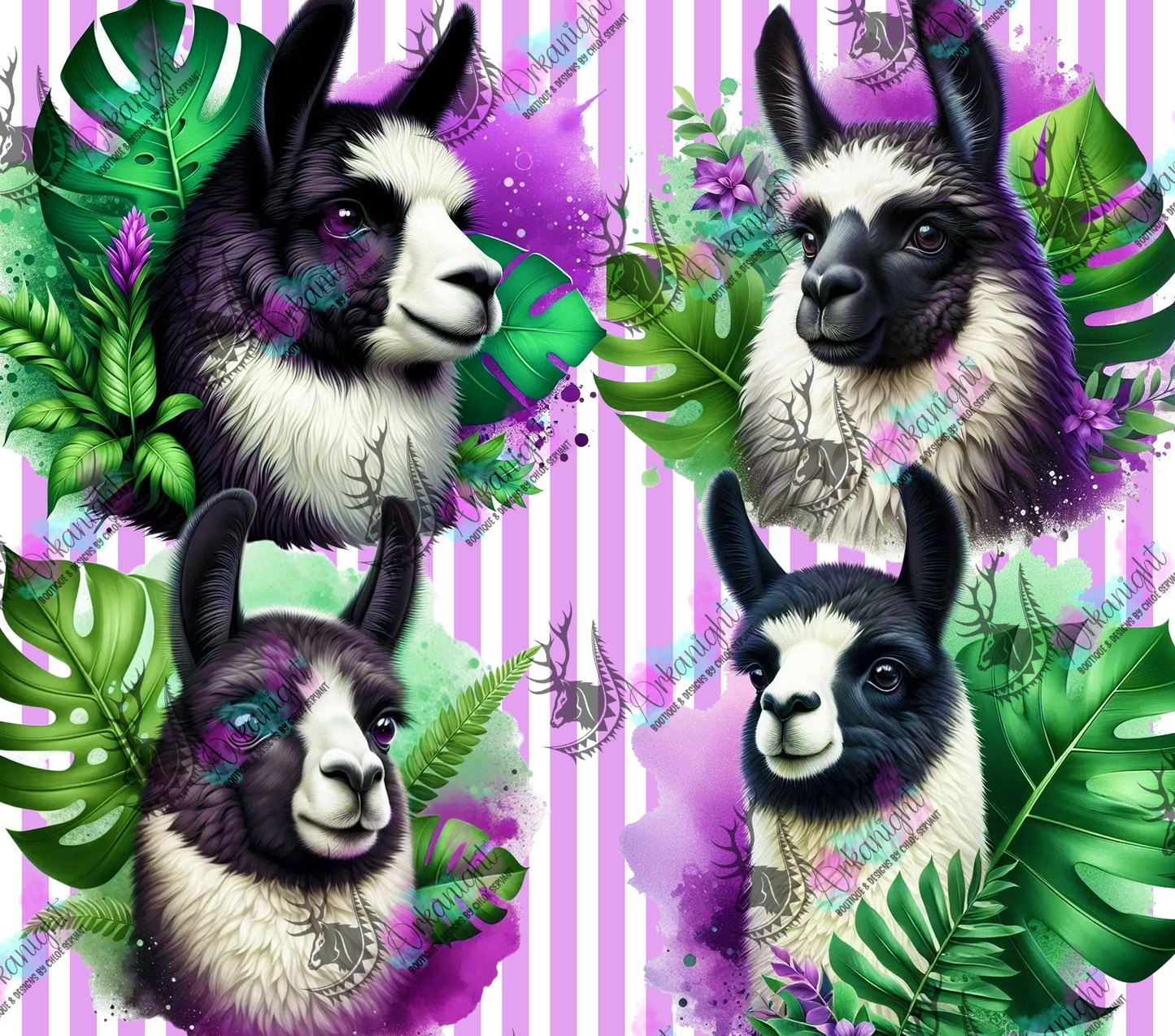 Numérique - Collection Monstera & Animals - Lhama - 02