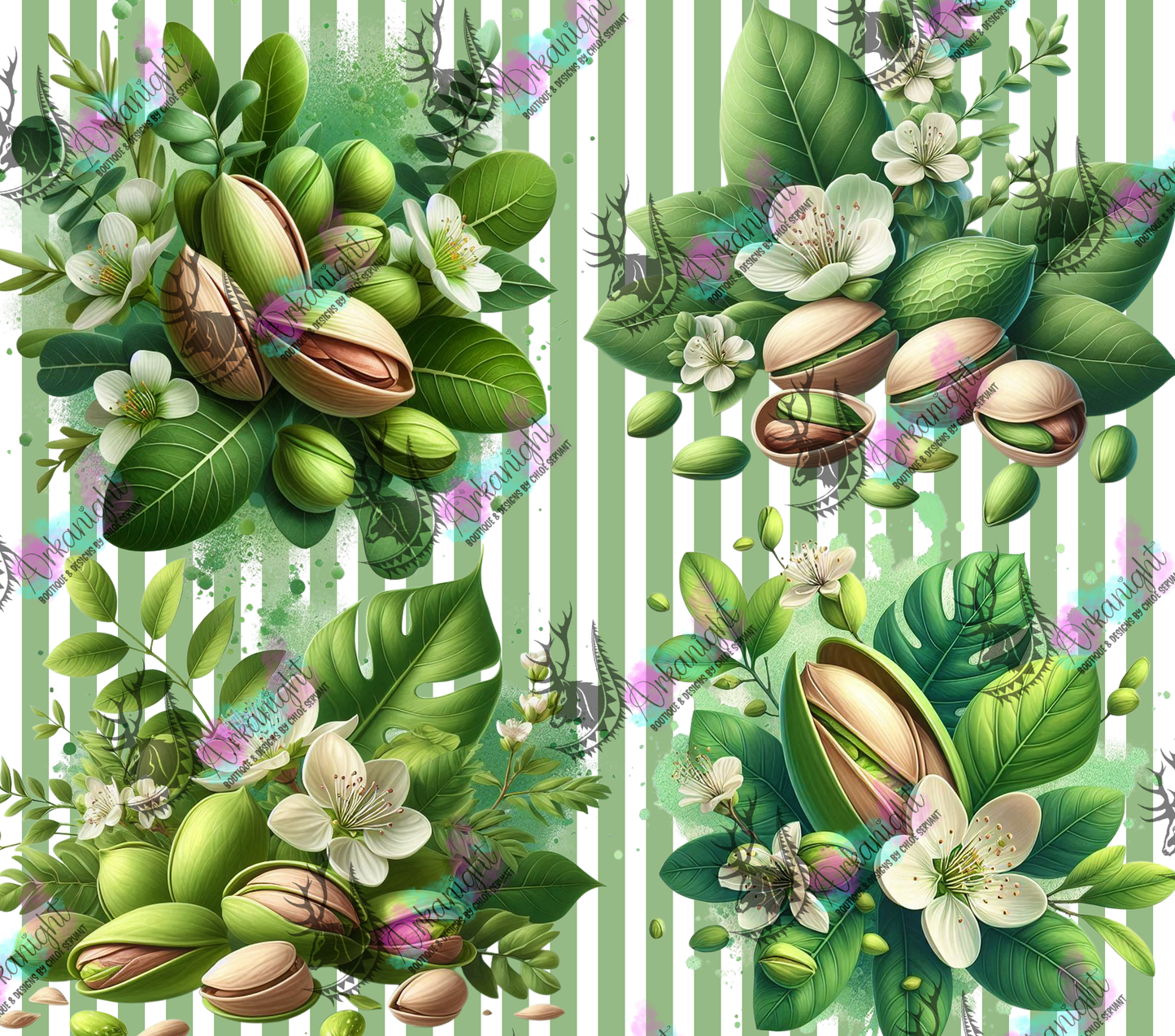 Numérique - Collection Monstera & Fruit - Pistache