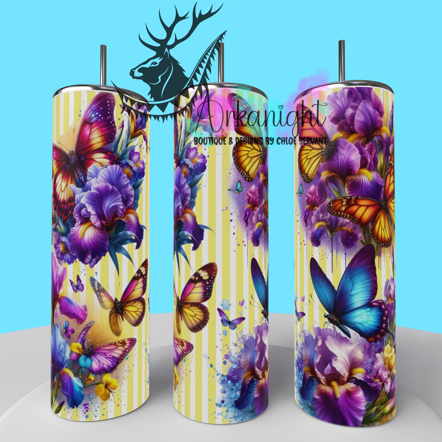 Gourde sur commande - Collection Monstera & Animals - Papillon 2.0