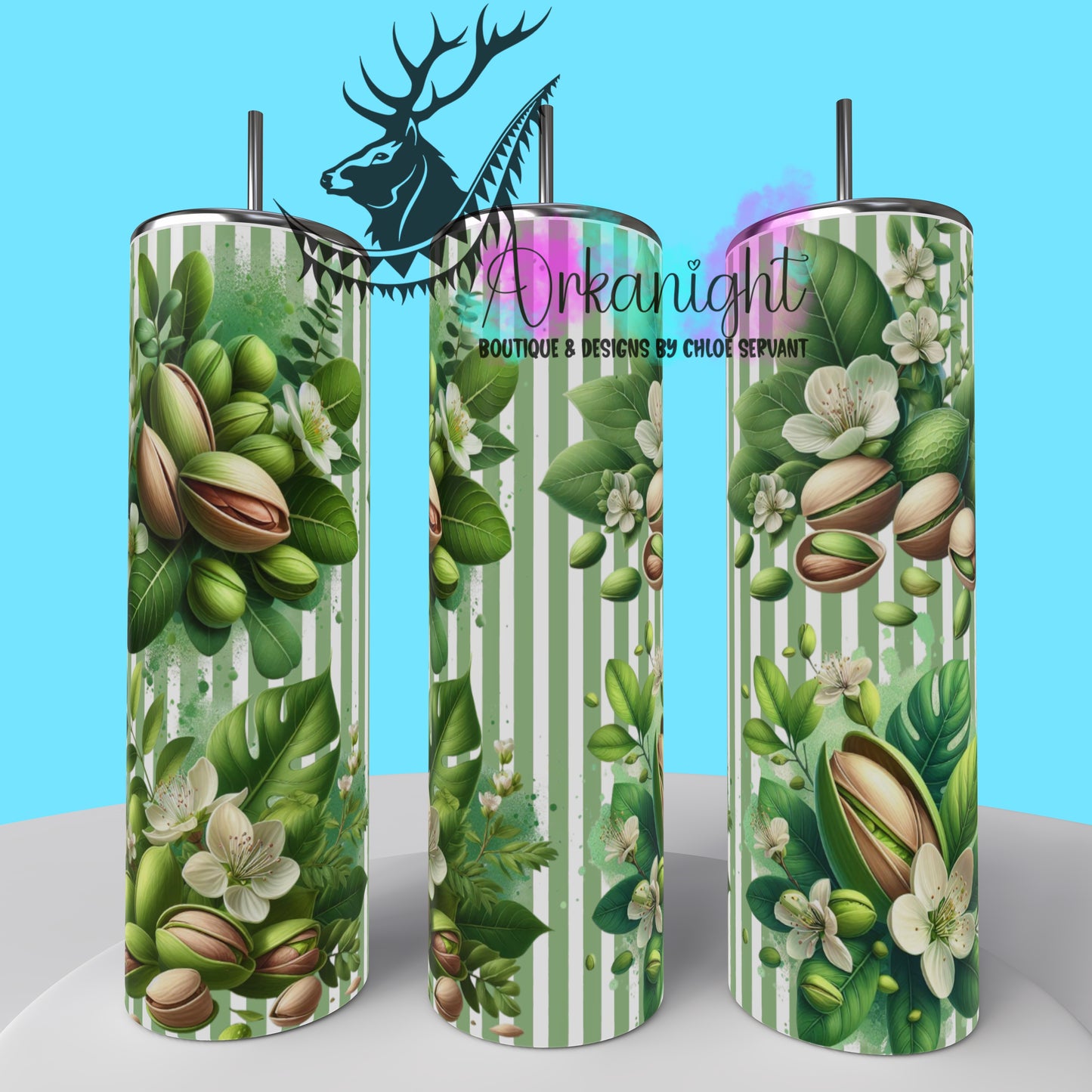 Gourde sur commande - Collection Monstera & Fruit - Pistache