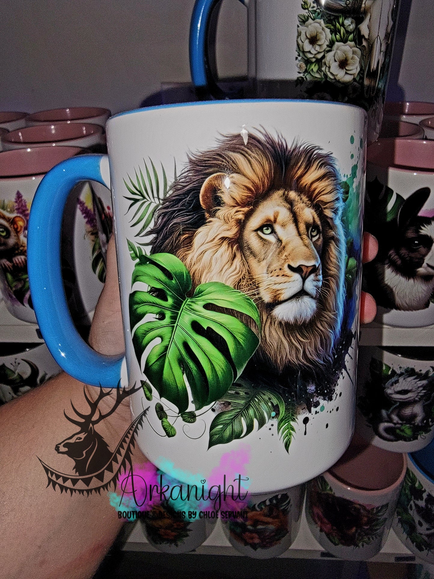 Tasse en céramique sur commande - Monstera & Lion