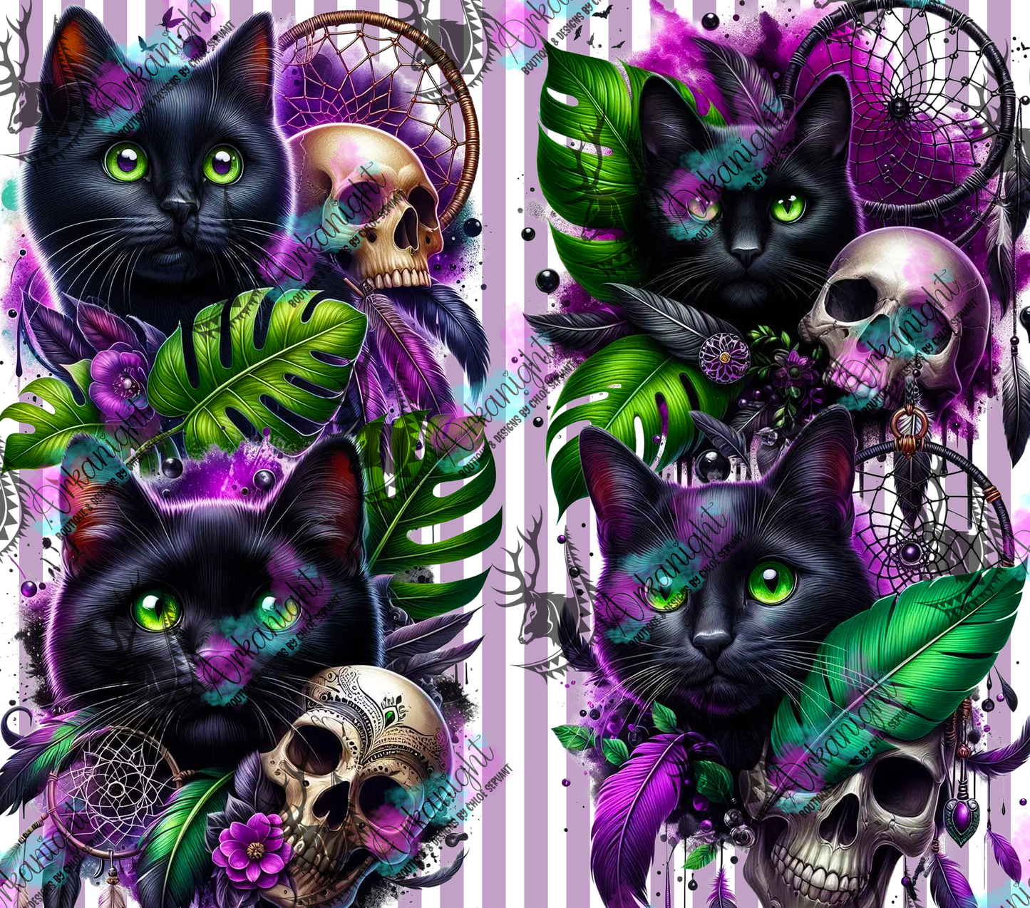 Numérique - Collection Monstera & Halloween 2025 - Chat Noir