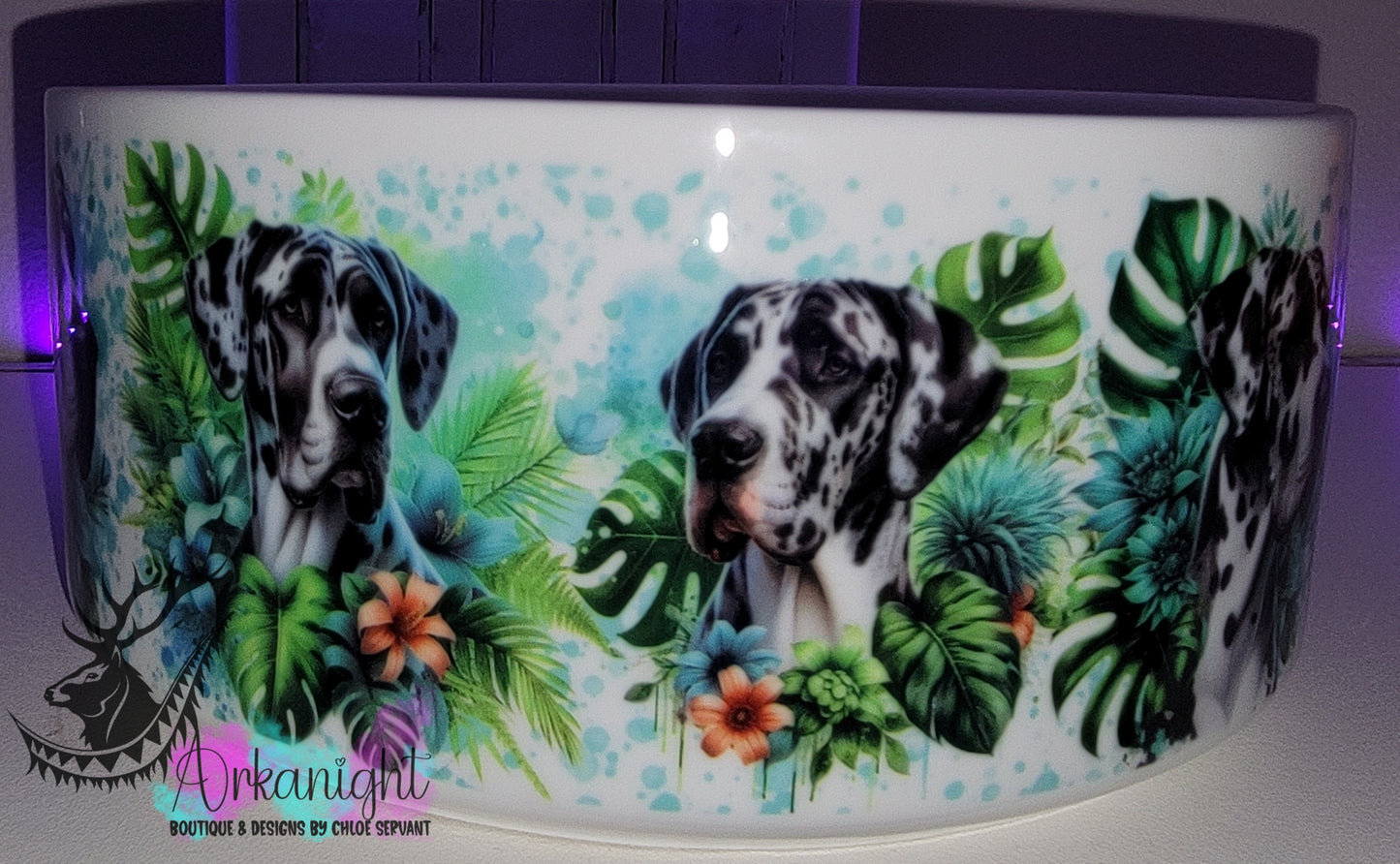 Gamelle en céramique sur commande - Grand Danois