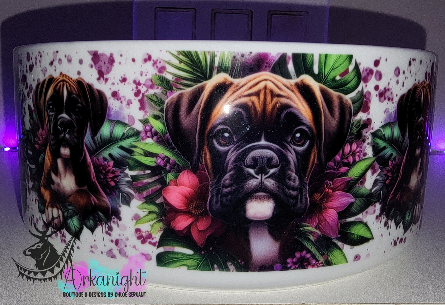 Gamelle en céramique sur commande - Bébé Boxer