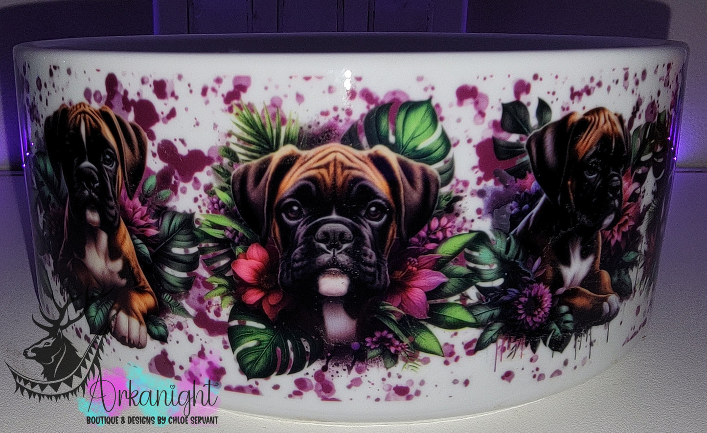 Gamelle en céramique sur commande - Bébé Boxer