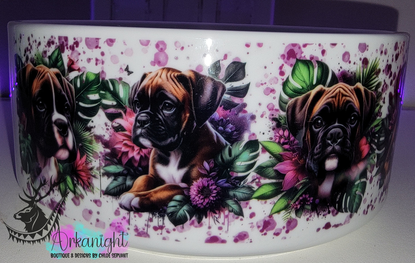 Gamelle en céramique sur commande - Bébé Boxer